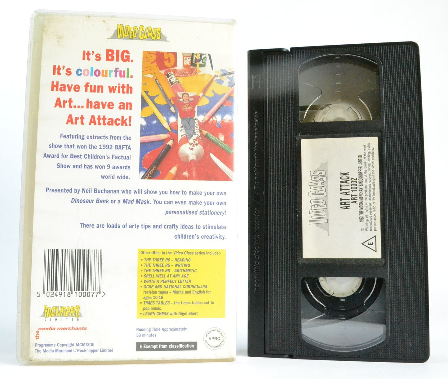 Art Attack with Neil Buchanan: [2nd Video] Video Class (1993) Kid’s T.V. - Rare VHS-