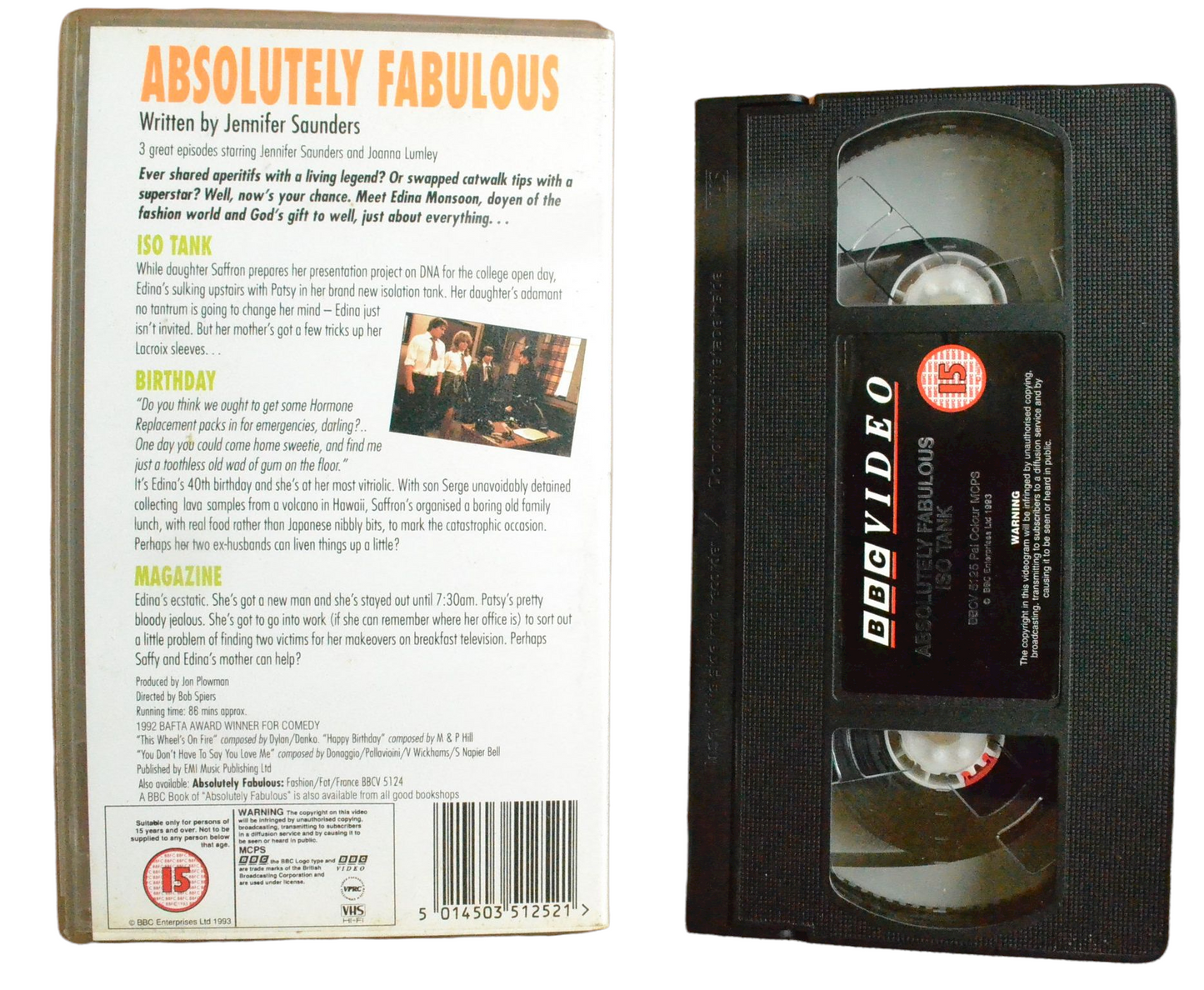 Absolutely fabulous (Iso Tank, Birthday, Magazine) - Jennifer Saunders - BBC - Vintage - Pal VHS-