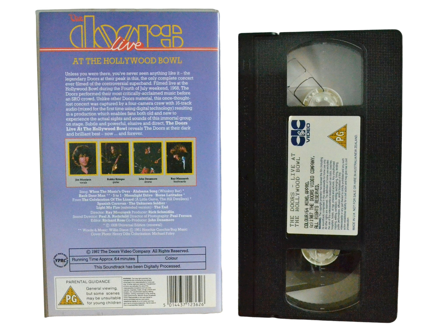 The Doors - Live At The Hollywood Bowl - Jim Morrison - CIC Video - Music - Pal VHS-