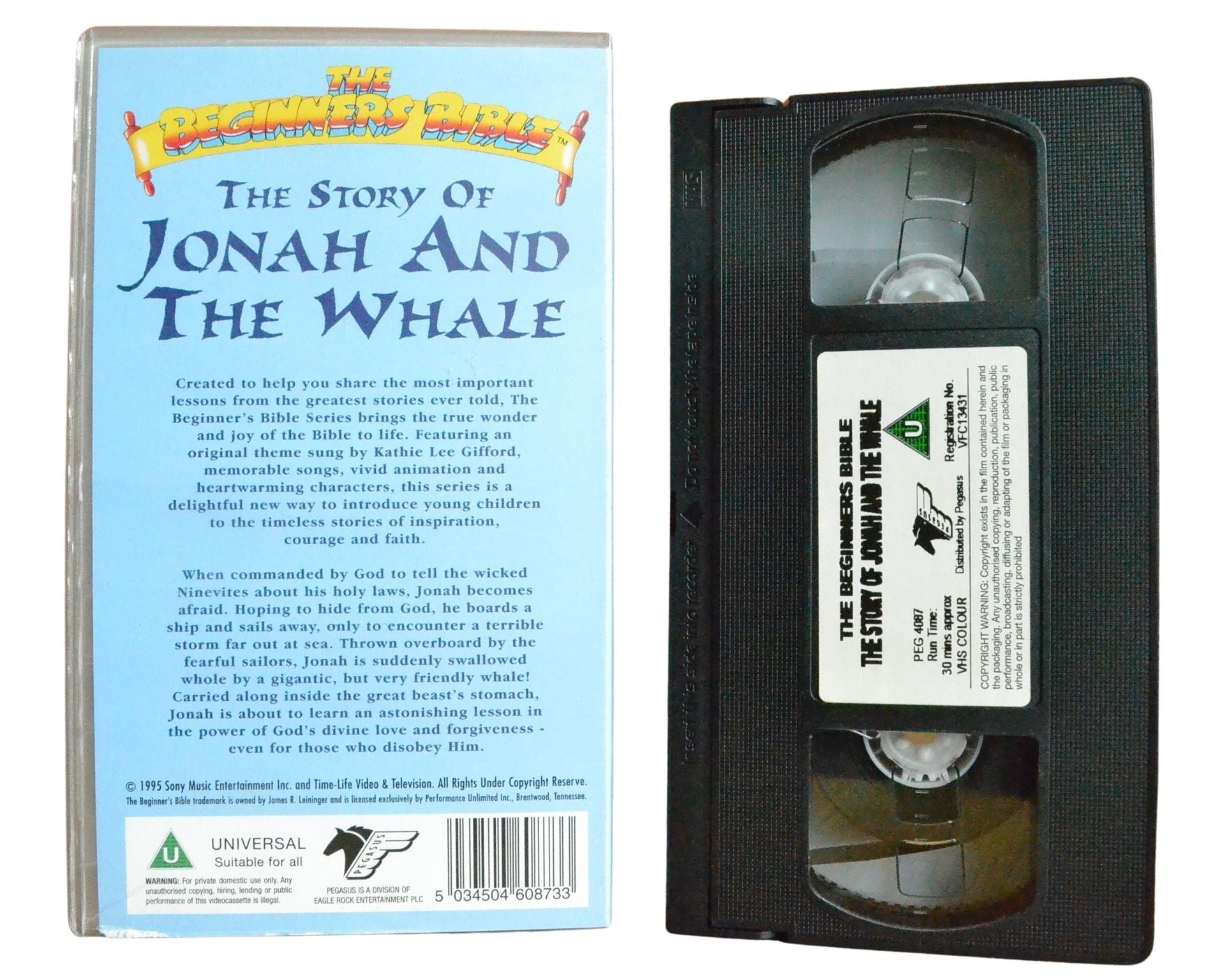 The Beginners Bible: The story of Jonah and The Whale - Children’s - Pal VHS-