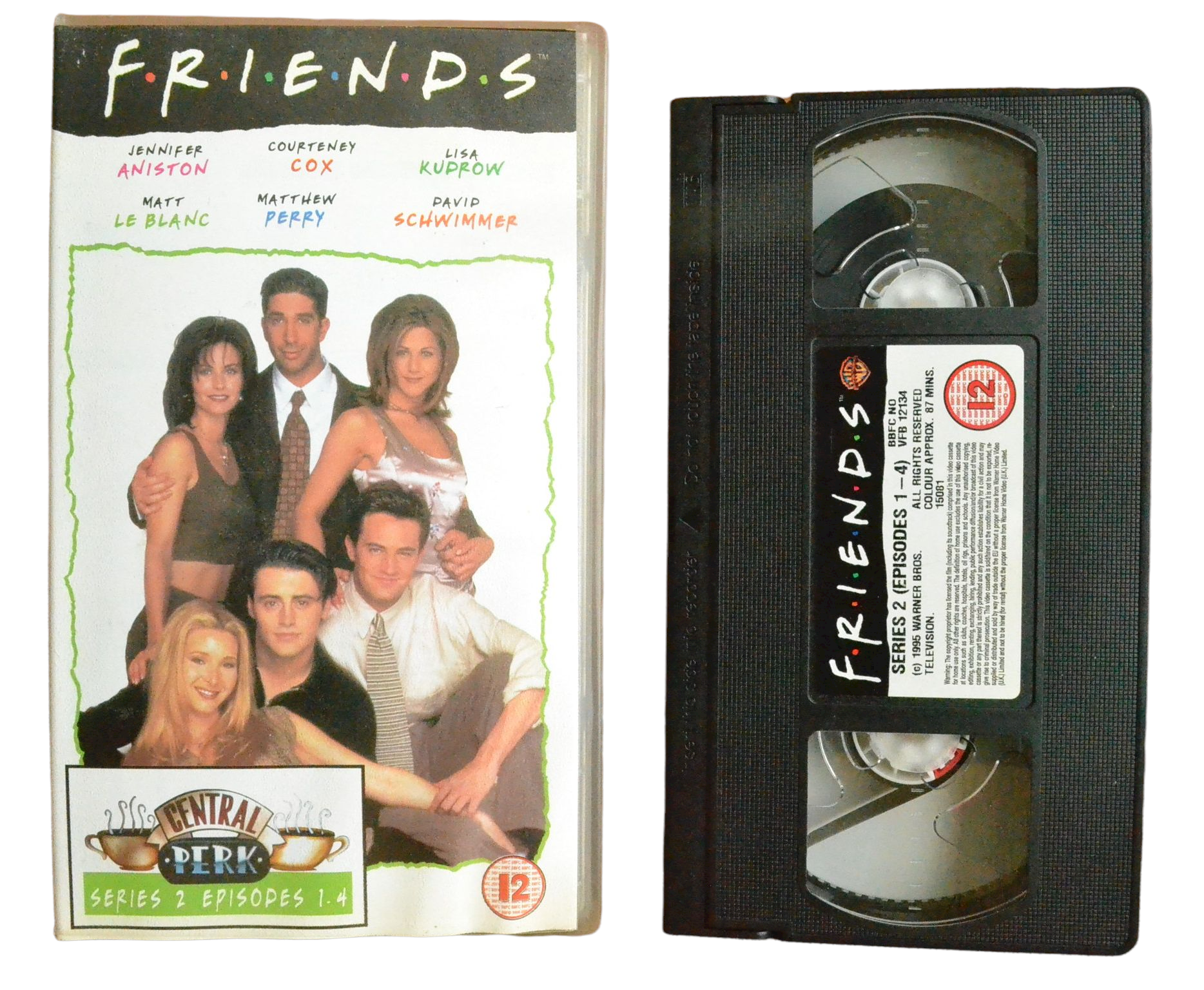 Friends: Series 2 (Episodes 1-4) - Jennifer Aniston - Warner Home Video - Vintage - Pal VHS-