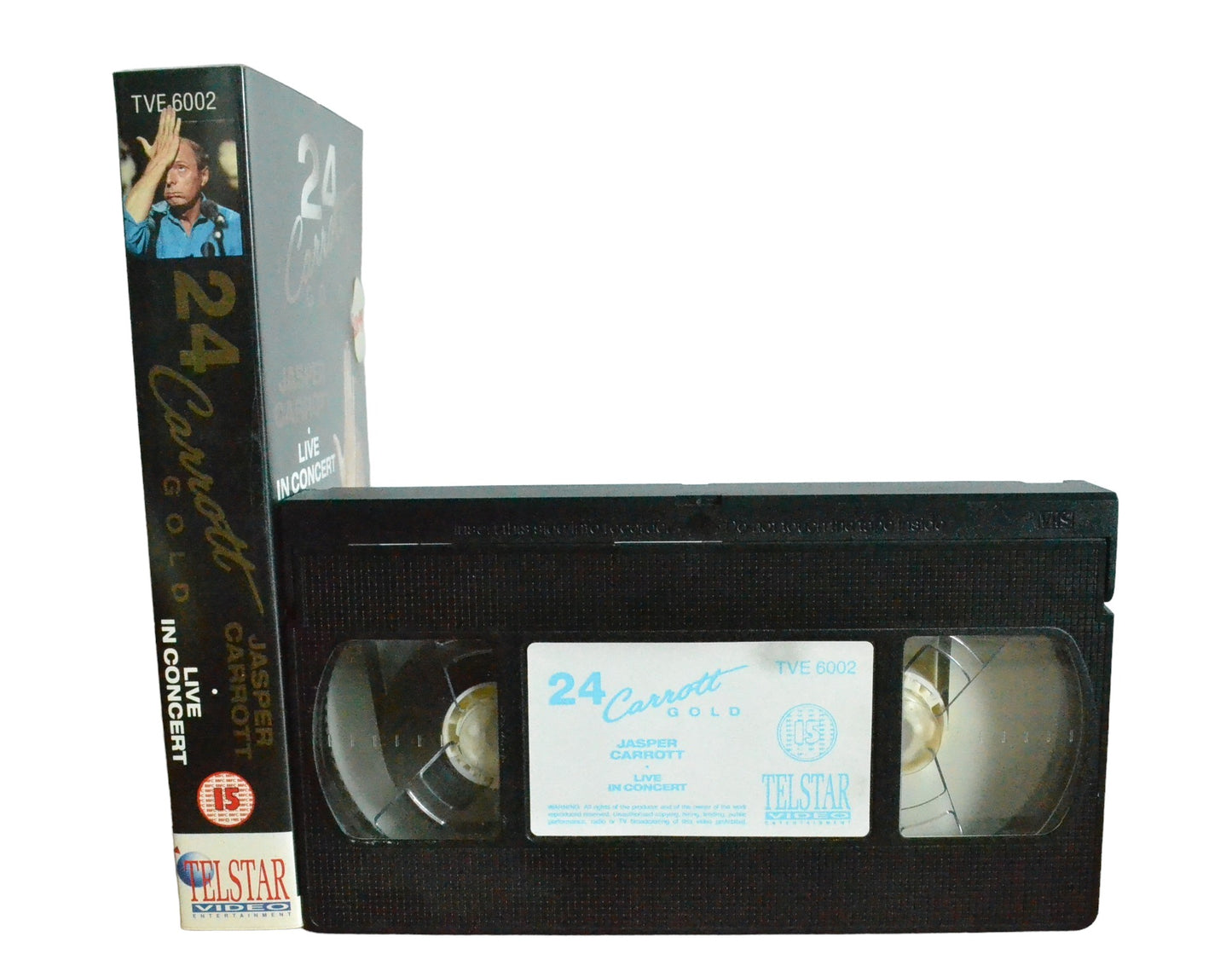 24 Carrott Gold : Jasper Carrott - Live In Concert - Jasper Carrott - Telstar Video Entertainment - TVE6002 - Comedy - Pal - VHS-