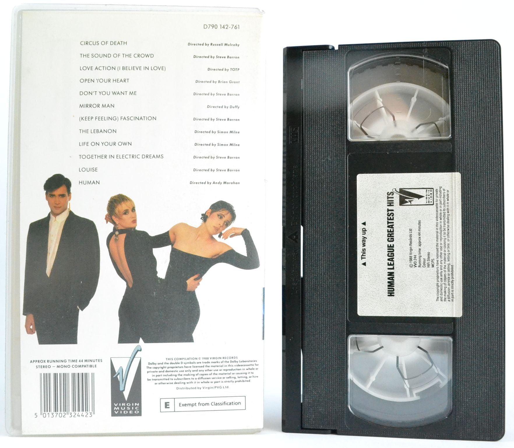 Human League: Greatest Hits - Love Action - Mirror Man - (1988) C Music - VHS-