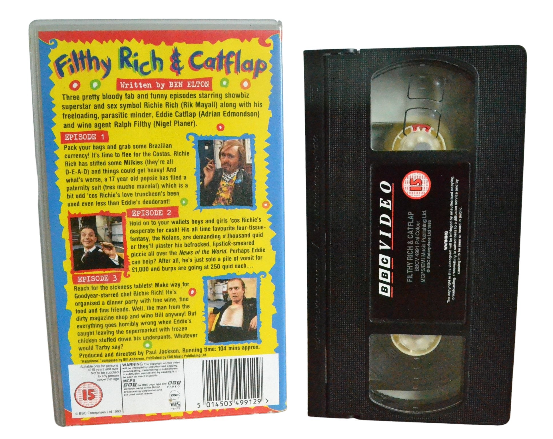 Filthy, Rich & Catflap - Rik Mayall - BBC Video - BBCV4991 - Comedy - Pal - VHS-