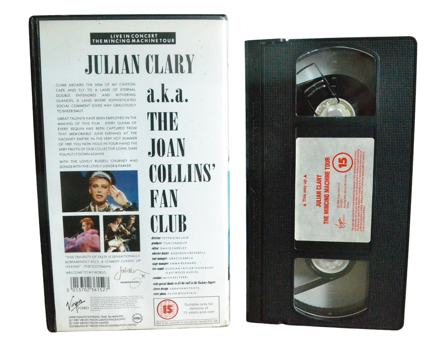 Julian Clary : The Mincing Machine Tour - Julian Clary - Virgin Video - VVD615 - Comedy - Pal - VHS-