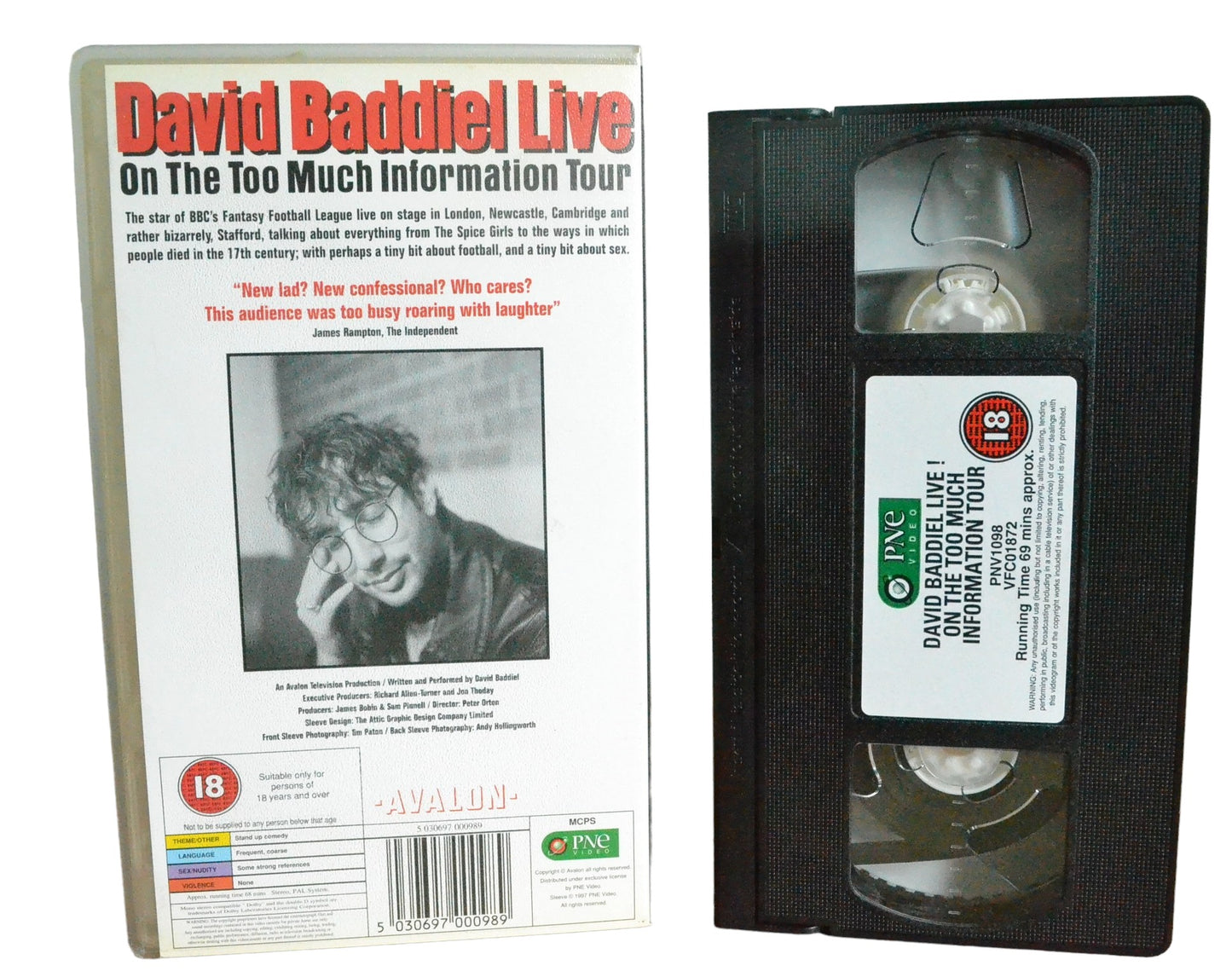 David Baddiel Live : On The Too Much Information Tour - David Baddiel - Pne Video - PNV1098 - Comedy - Pal - VHS-