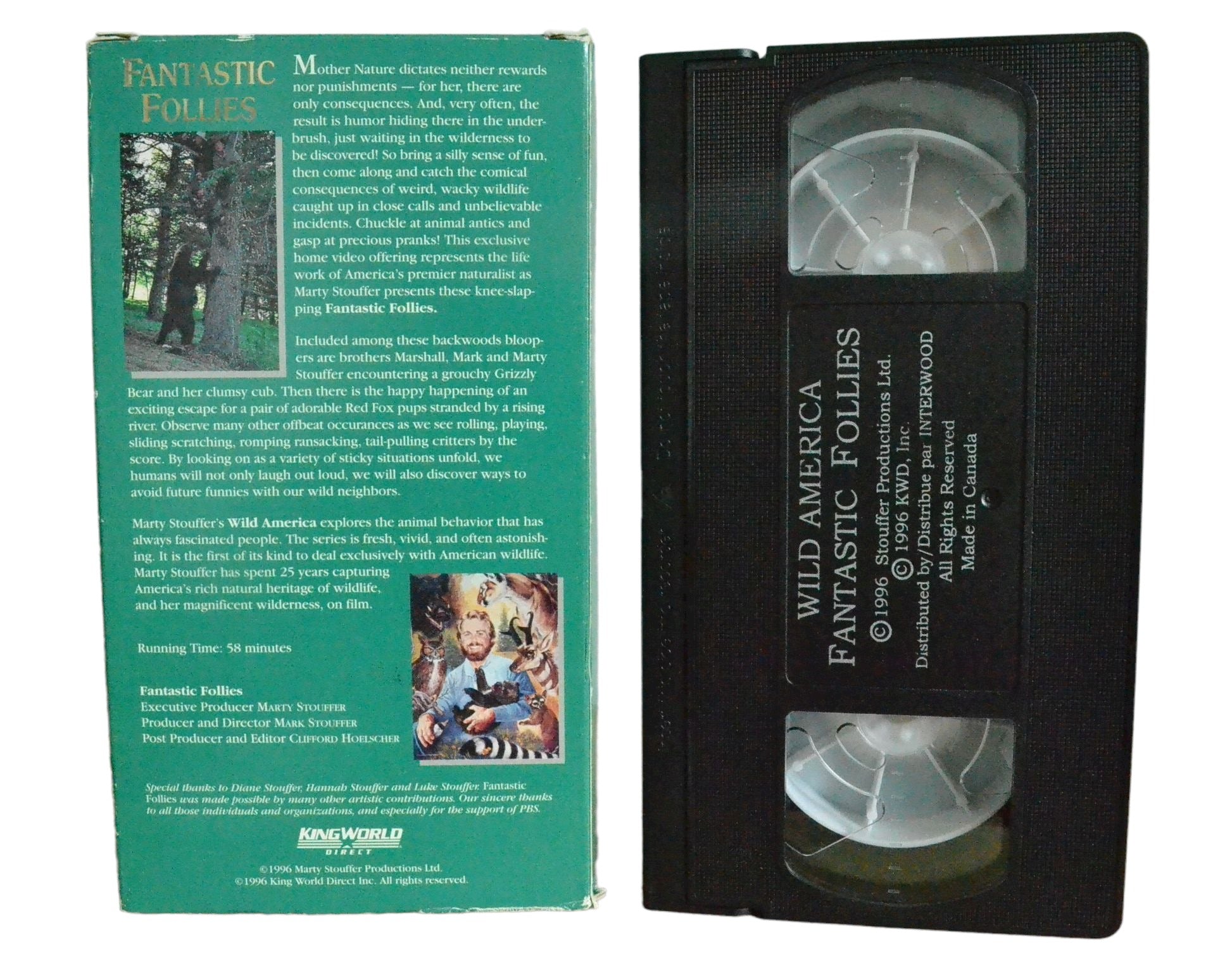 Marty Stouffer's Wild America Fantastic Follies - Interwood - Carton Box - Pal VHS-