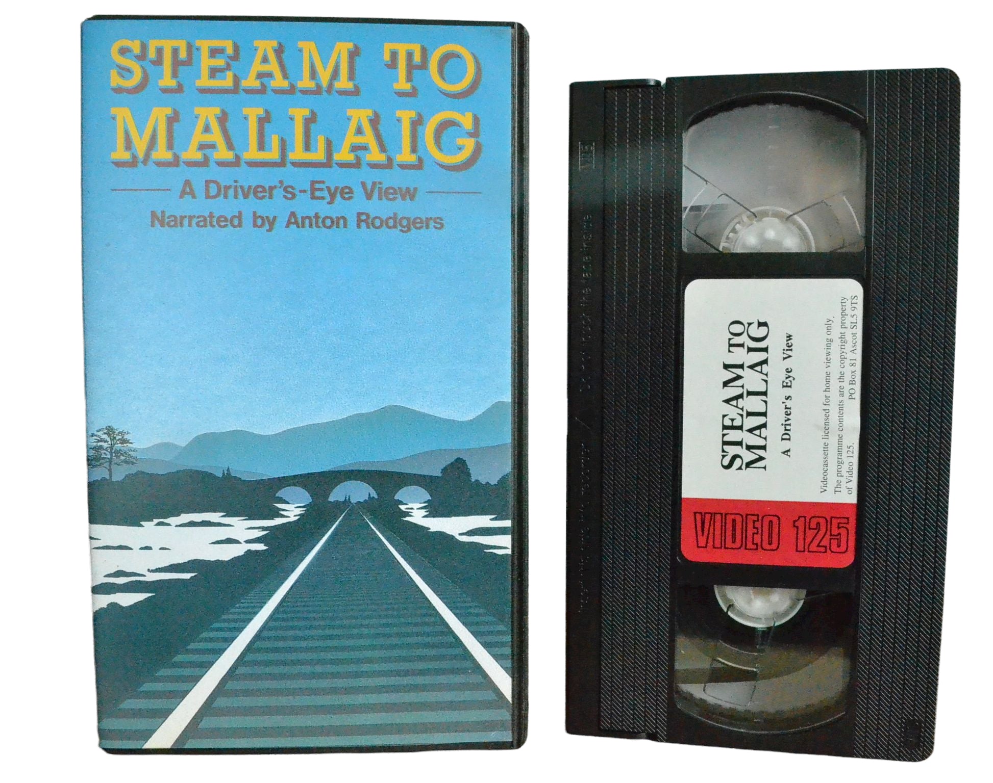 Steam To Mallaig - A Driver's Eye View - Anton Rodgers - Video 125 - Vintage - Pal VHS-