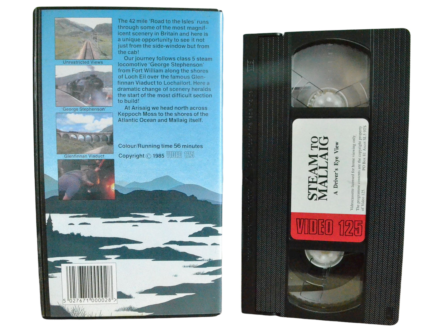 Steam To Mallaig - A Driver's Eye View - Anton Rodgers - Video 125 - Vintage - Pal VHS-