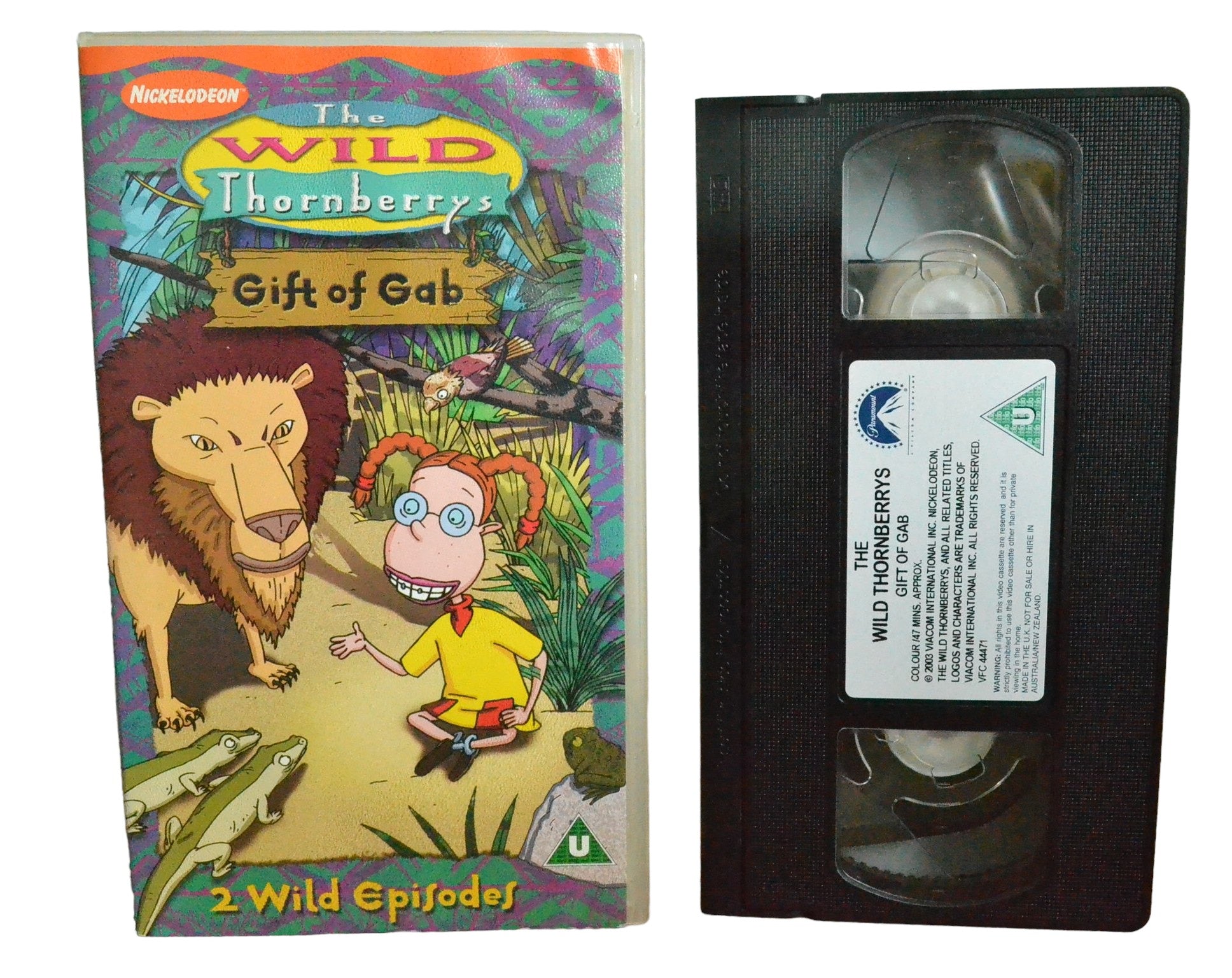 The Wild Thornberrys Gift Of Gab : 2 Wild Episodes - Paramount Home Entertainment - VHR5409 - Children - Pal - VHS-