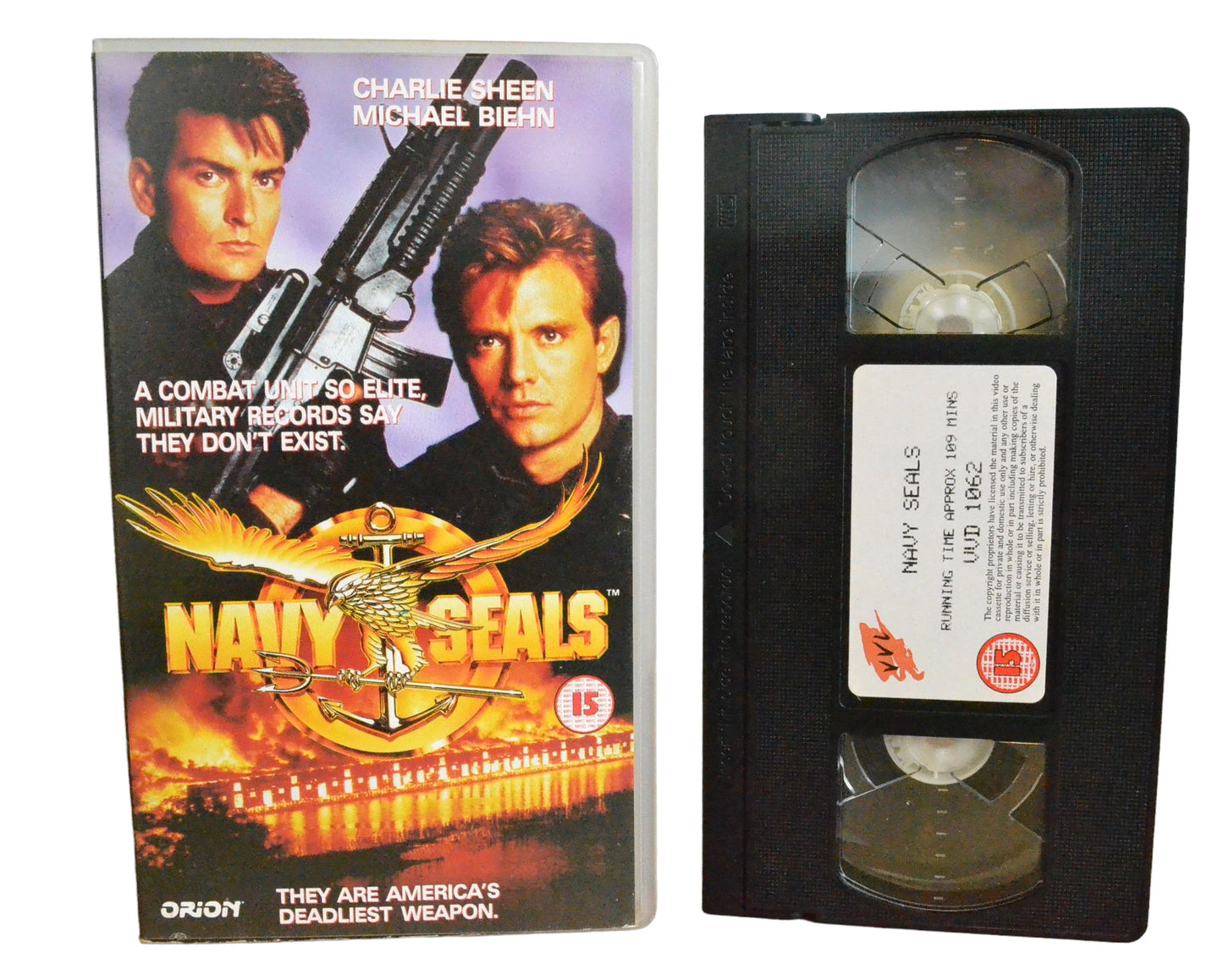 Navy Seals - Charlie Sheen - Orion Pictures - VVD1062 - Action - Pal - VHS-