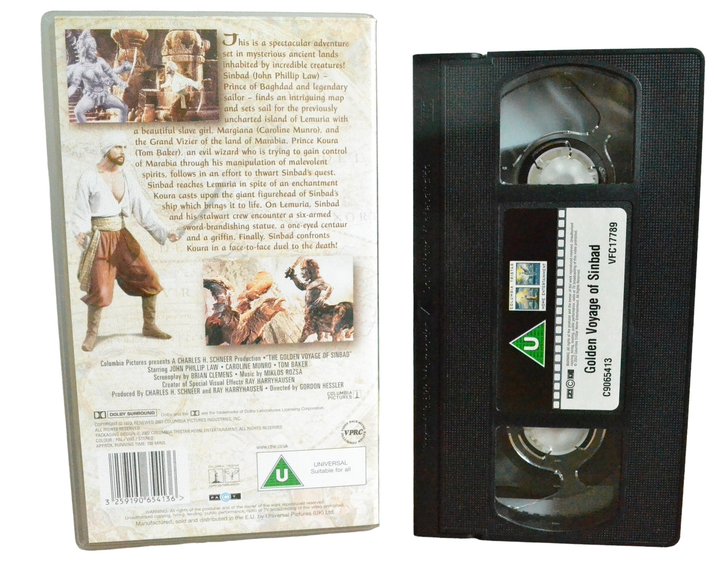 The Golden Voyage Of Sinbad - John Phillip Law - Columbia Tristar Home Entertainment - C9065413 - Children - Pal - VHS-