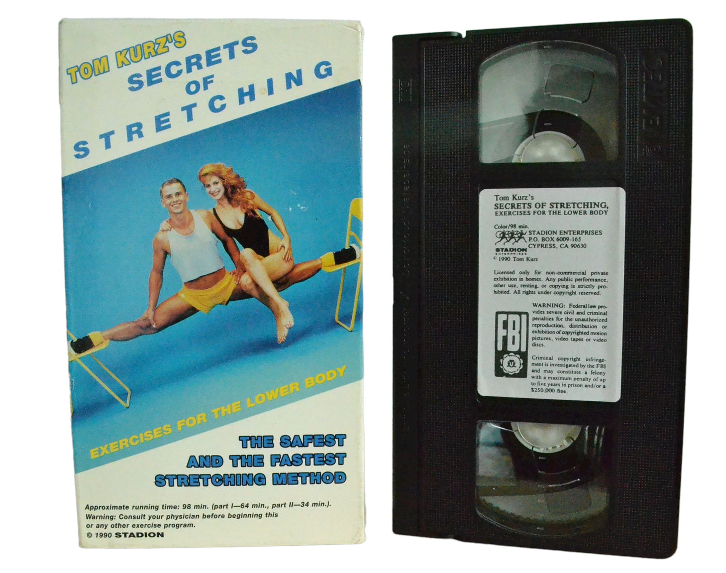 Tom Kurz's Secrets of Stretching - Stadion - Carton Box - Pal VHS-