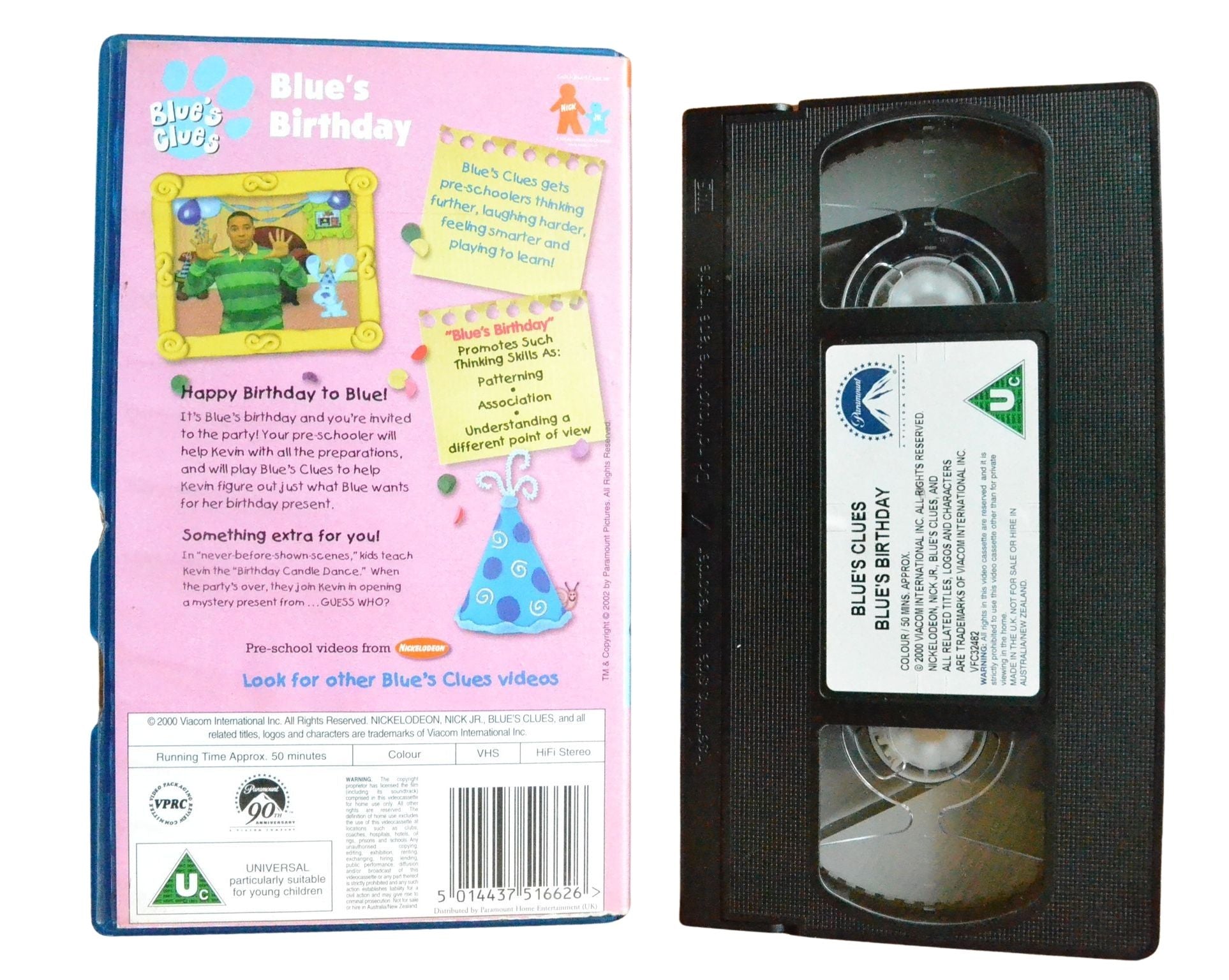 Blue's Clues: Blue's Birthday - Children’s - Pal VHS-