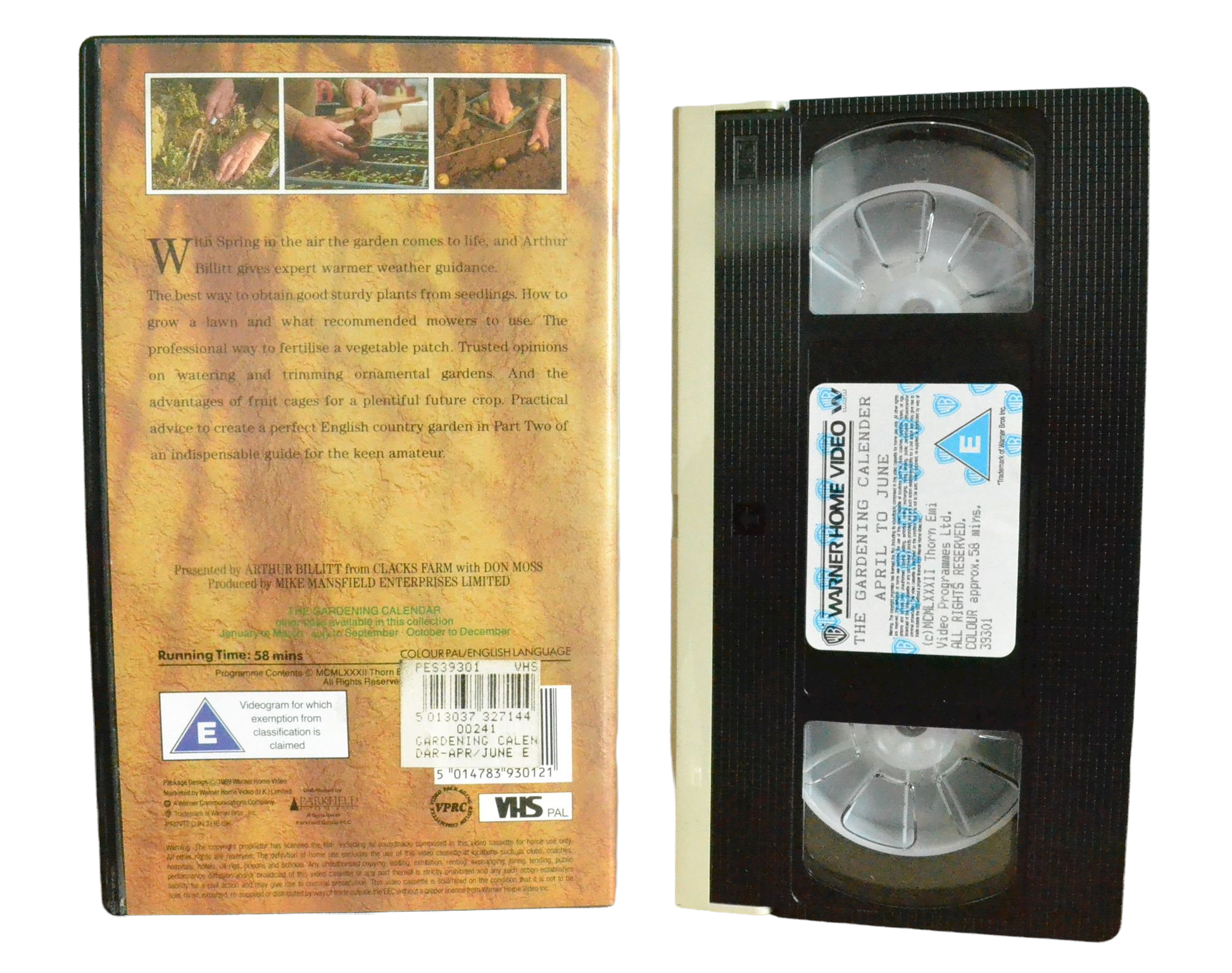 The Gardening - April To June - Warner Home Video - Vintage - Pal VHS-