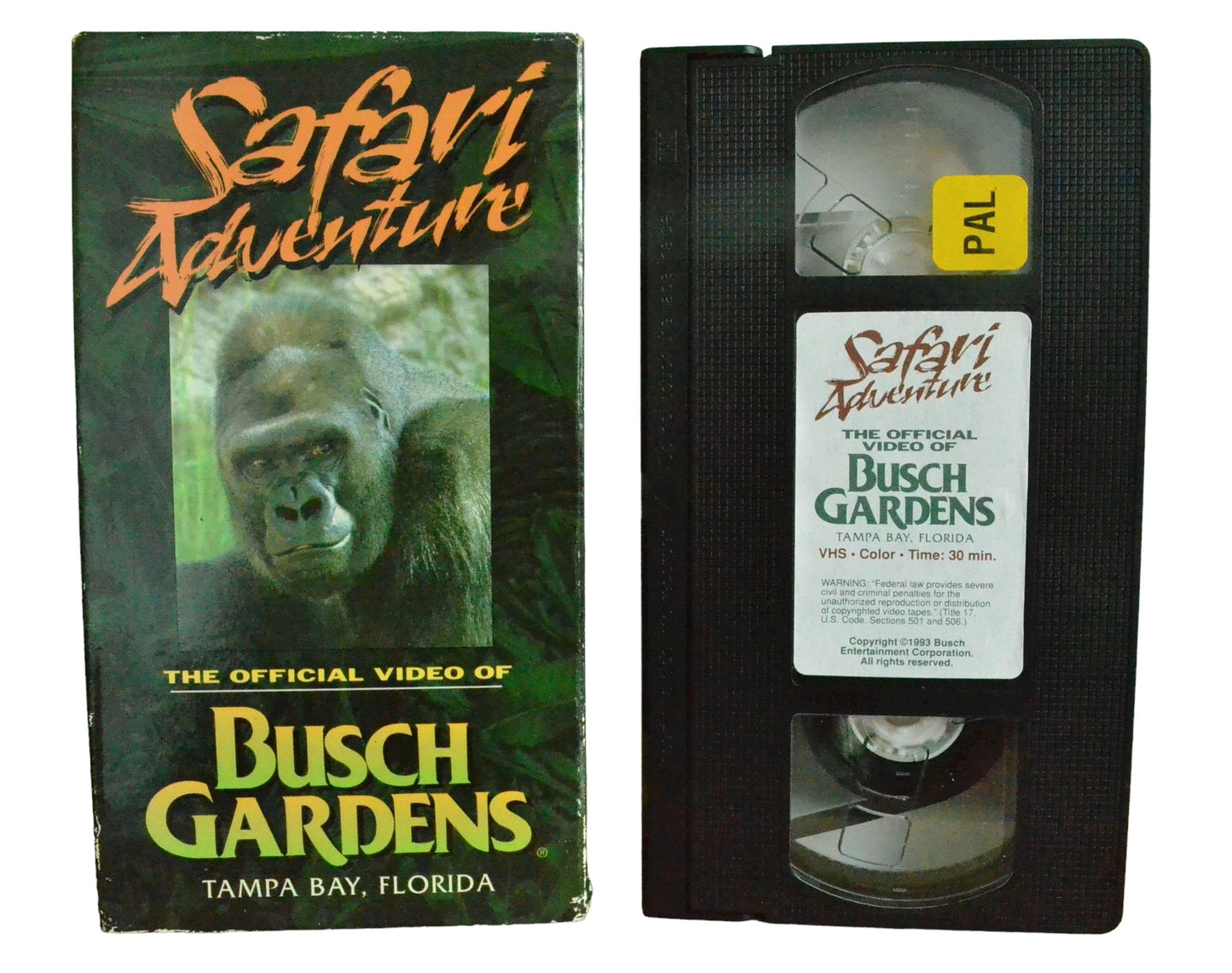 The Official Video of Busch Gardens - Carton Box - Pal VHS-