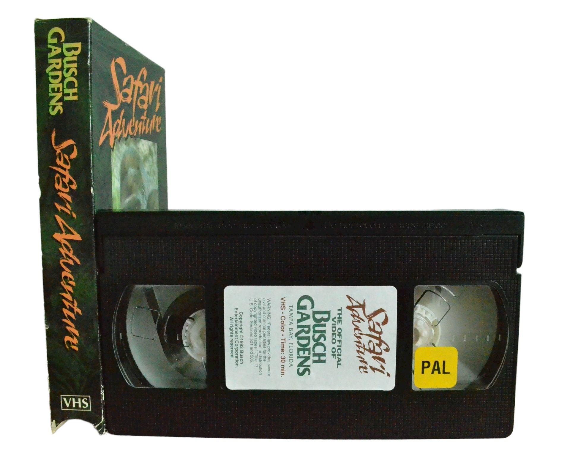 The Official Video of Busch Gardens - Carton Box - Pal VHS-