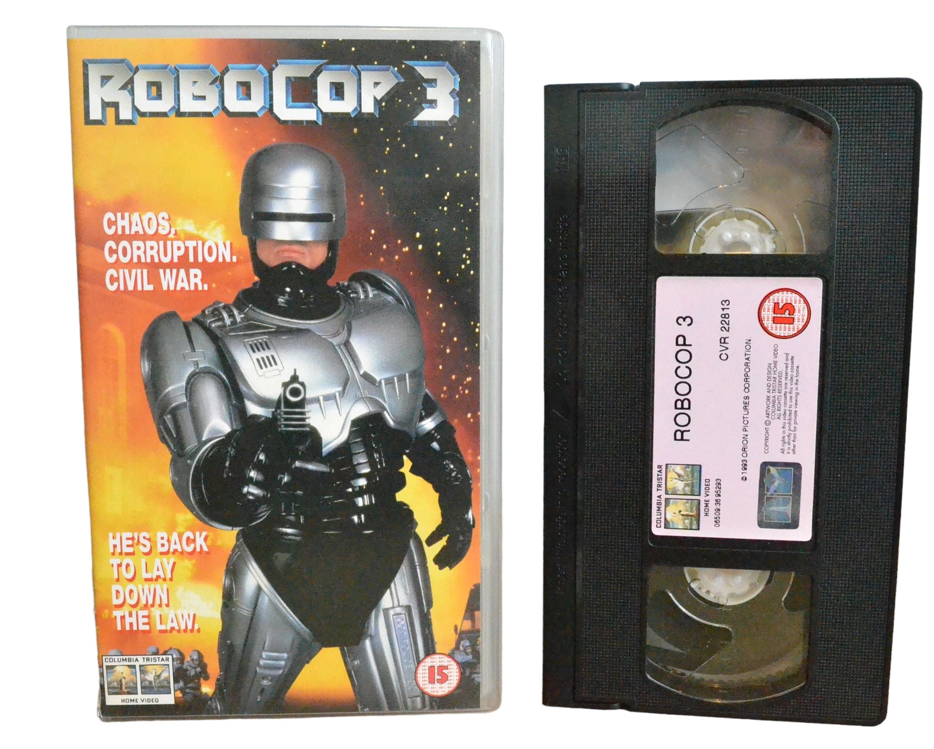 Robocop 3 - Robert John Burke - Columbia Tristar Home Video - CVR22813 - Action - Pal - VHS-