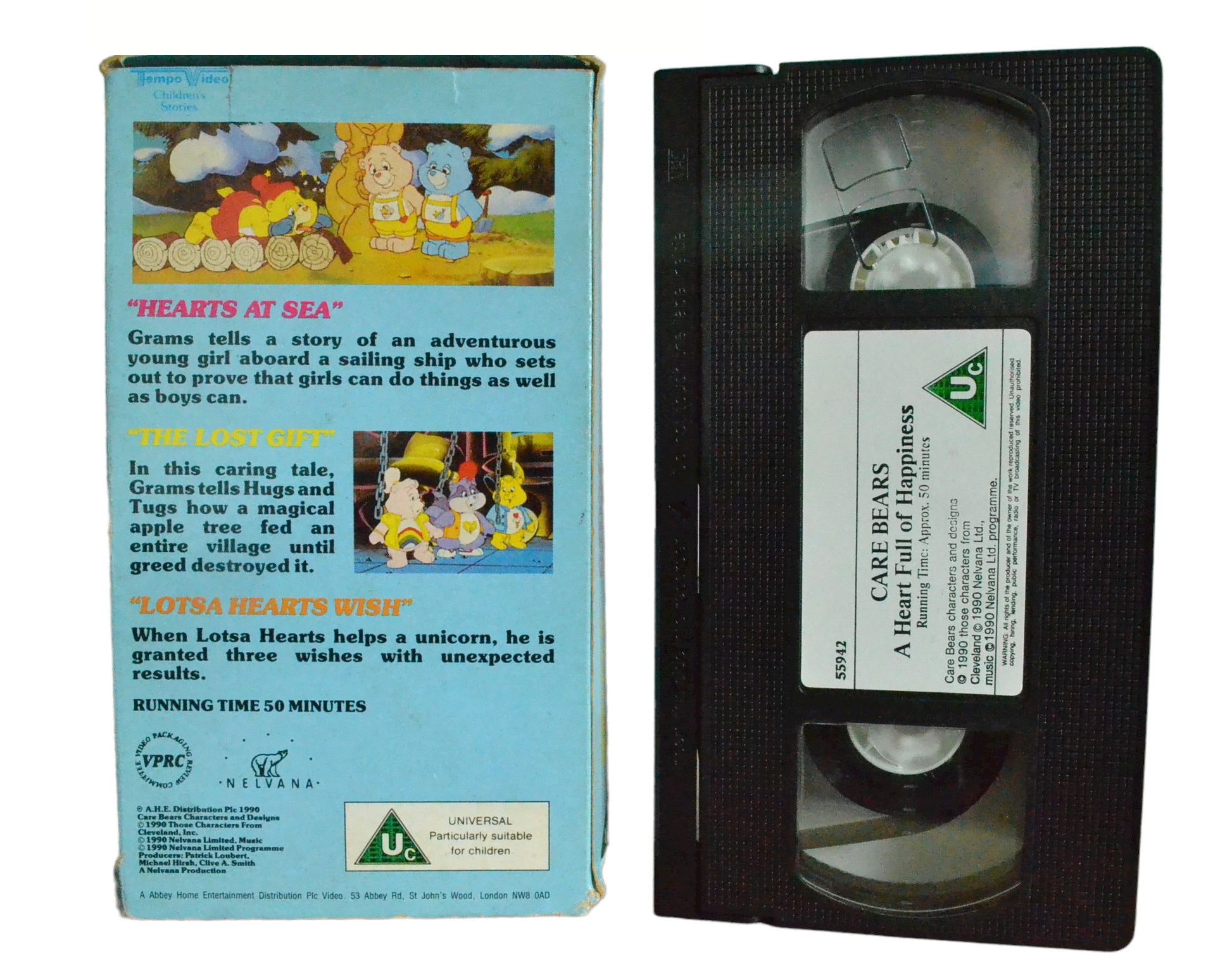 The New Adventures Of Care Bears - A Heart Full Of Happiness - Nelvana - Carton Box - Pal VHS-