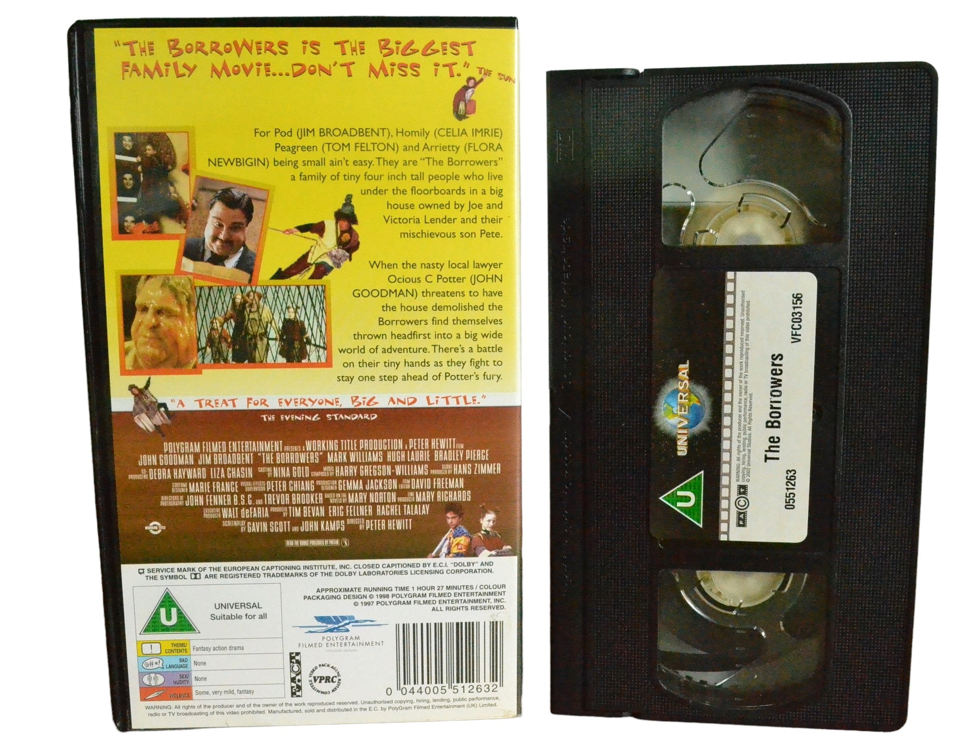 The Borrowers - John Goodman - Universal Pictures - 0551263 - Children - Pal - VHS-