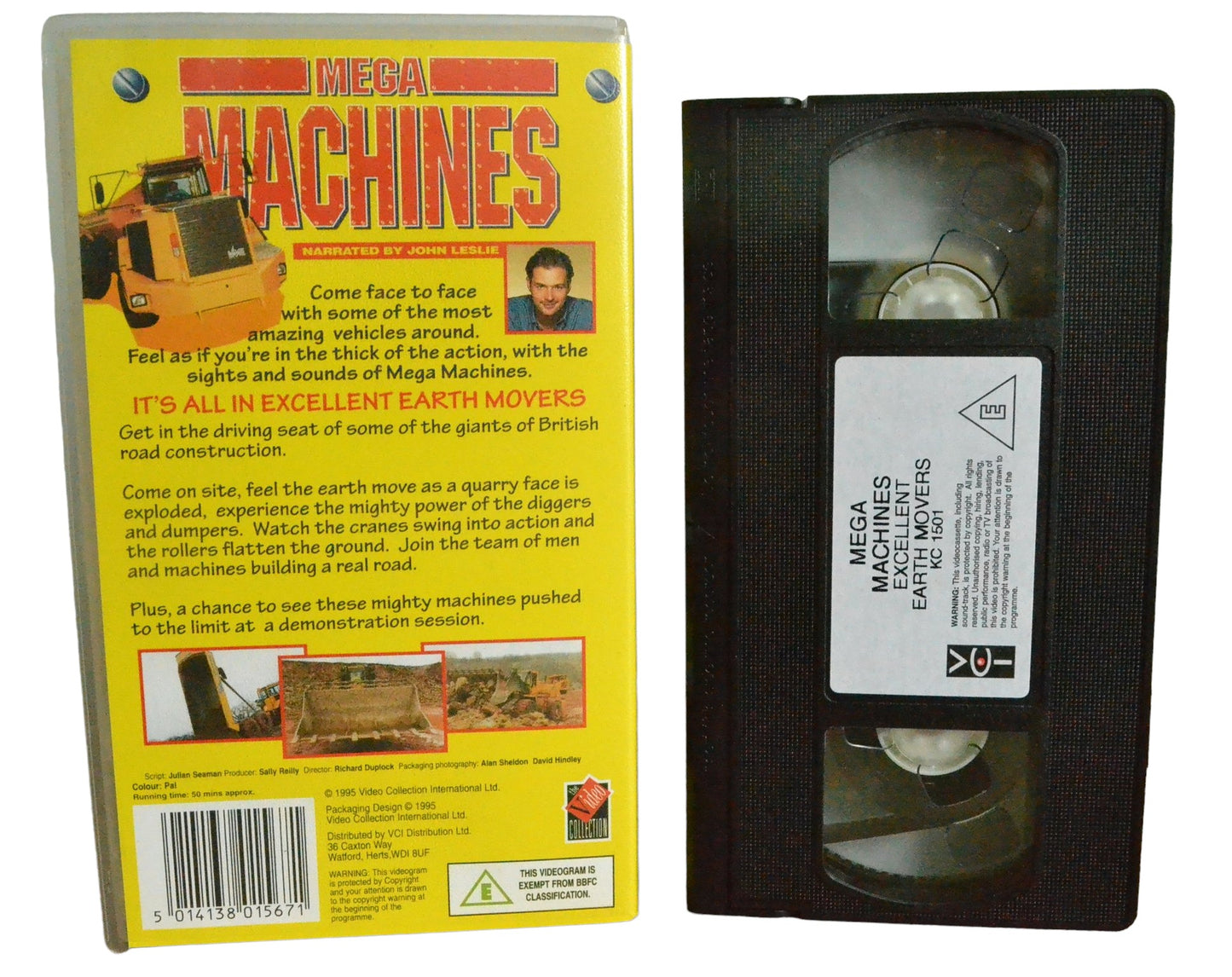 Mega Machines - Excellent Earth Movers - Video Collection International - KC1501 - Children - Pal - VHS-