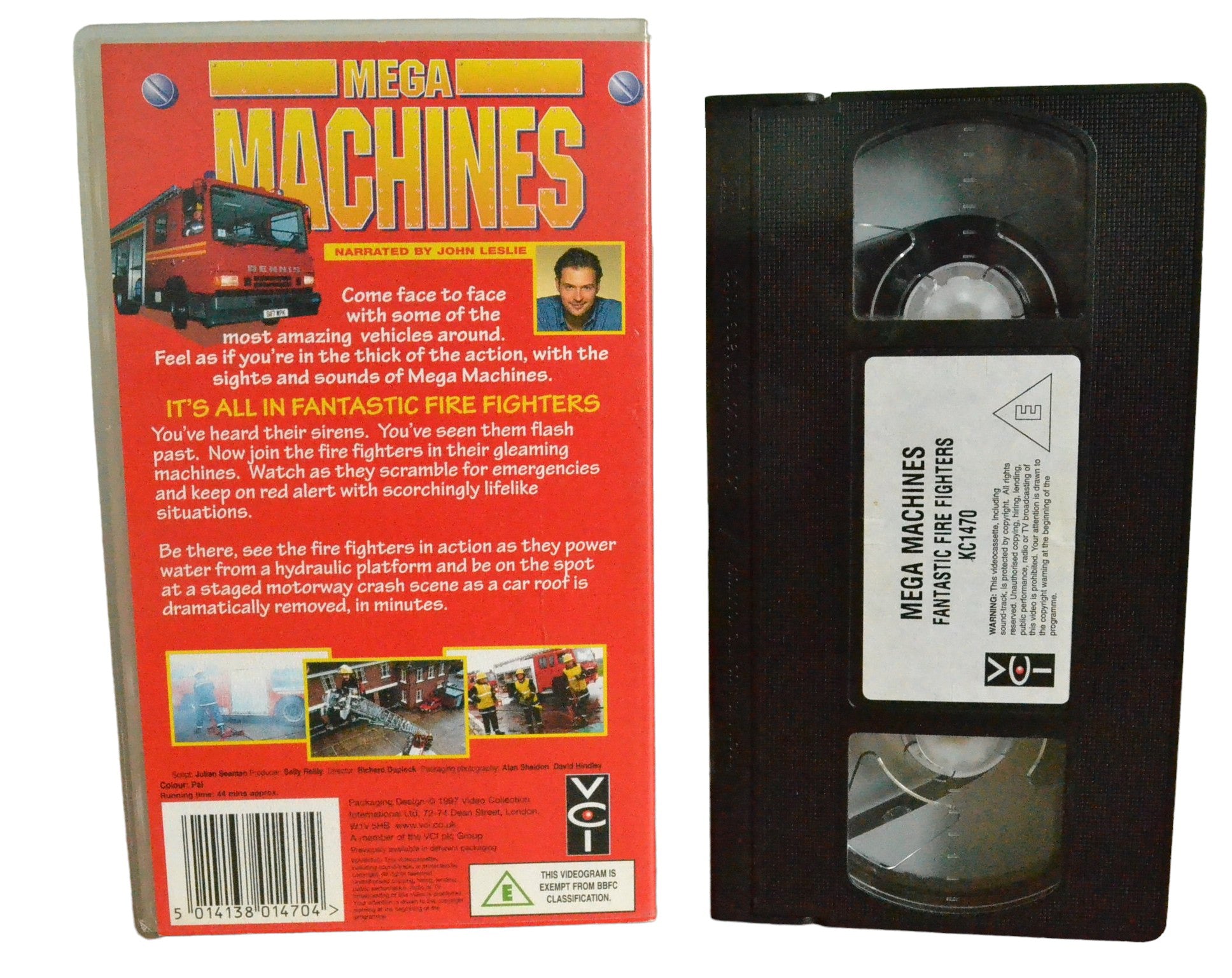 Mega Machines - Fantastic Fire Fighters - Video Collection International - KC1470 - Children - Pal - VHS-