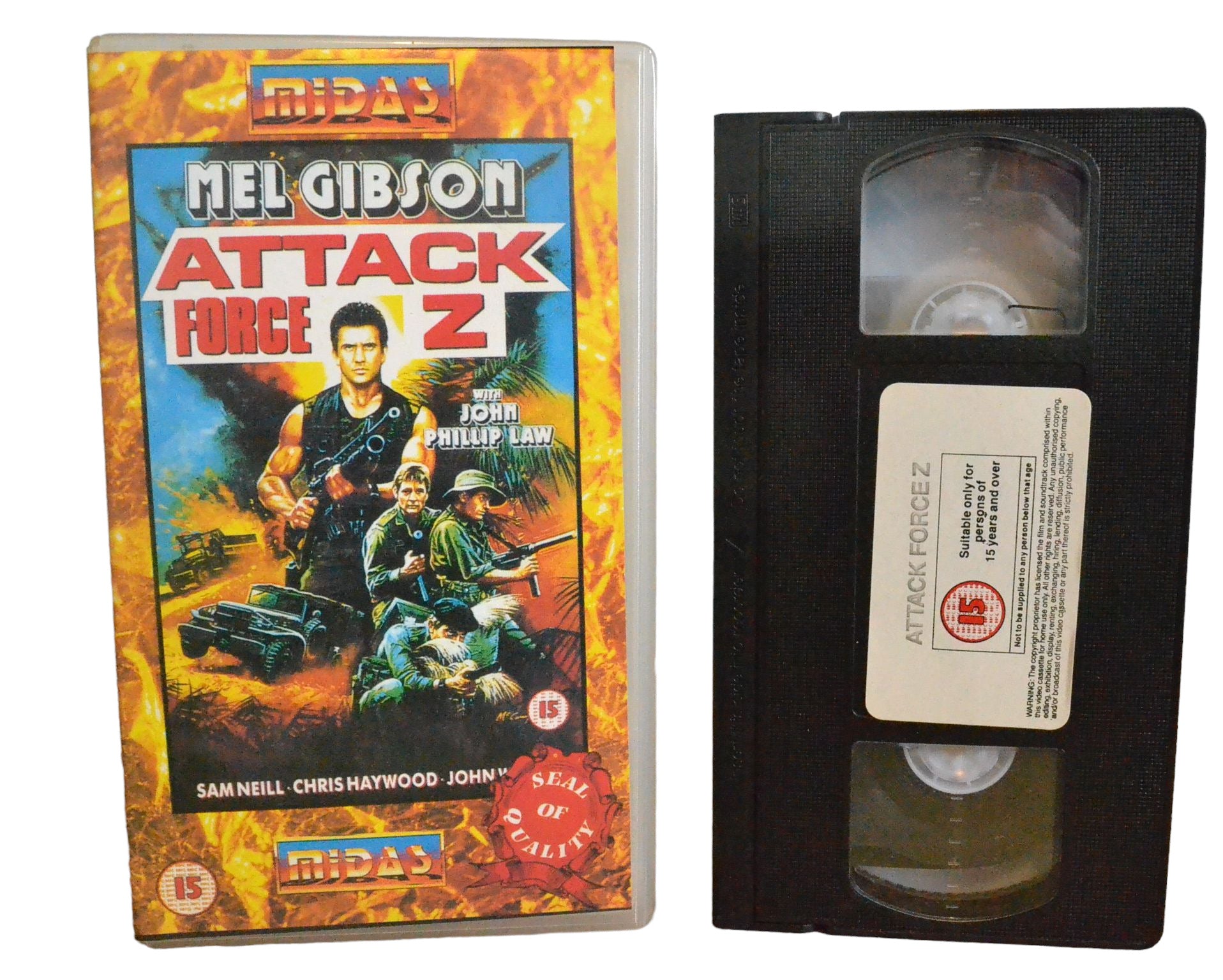 Attack Force Z - Sam Neill - Midas Video - MV021 - Action - Pal - VHS-