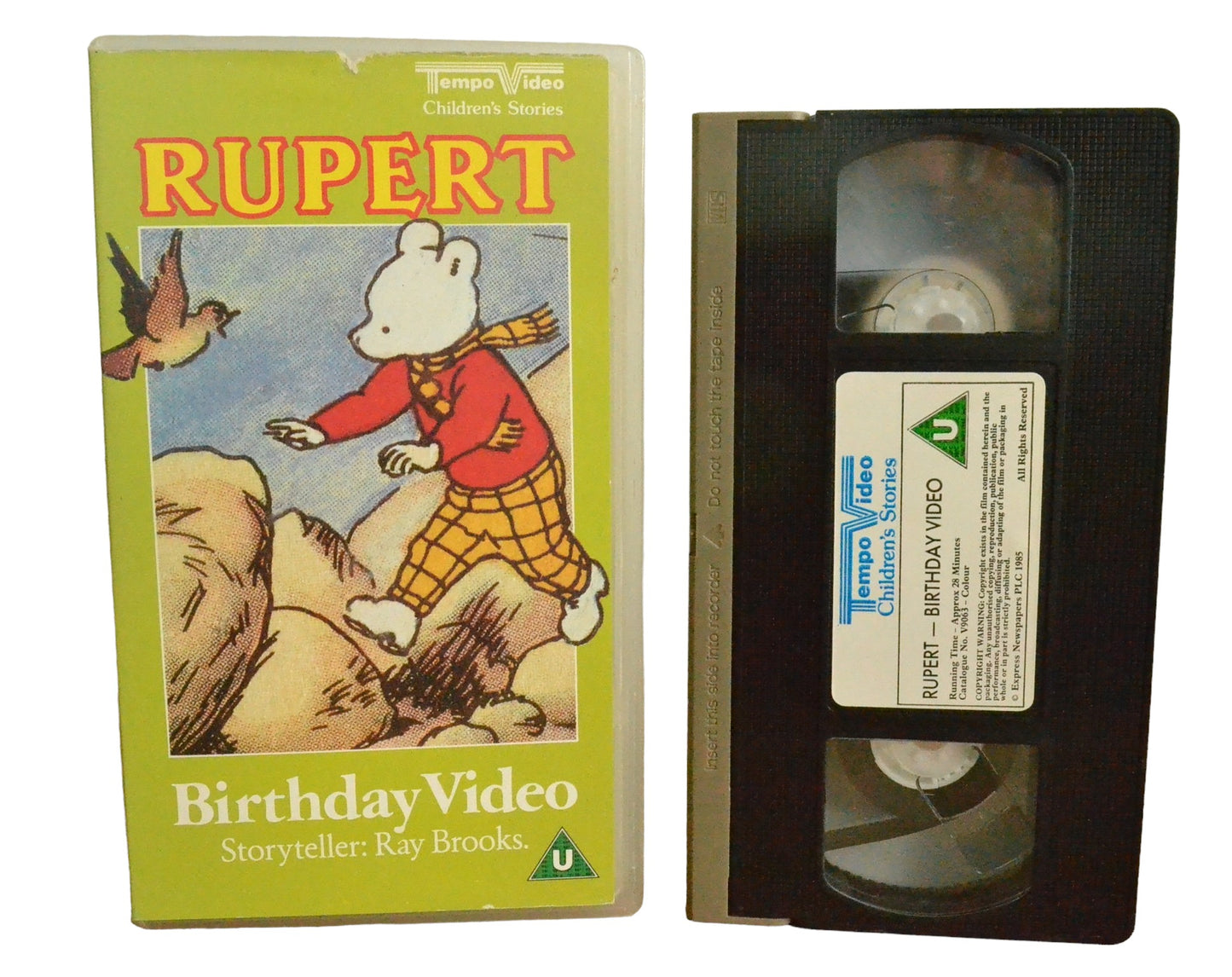 Rupert - Birthday Video - Tempo Video Children's Stories - V9063 - Children - Pal - VHS-