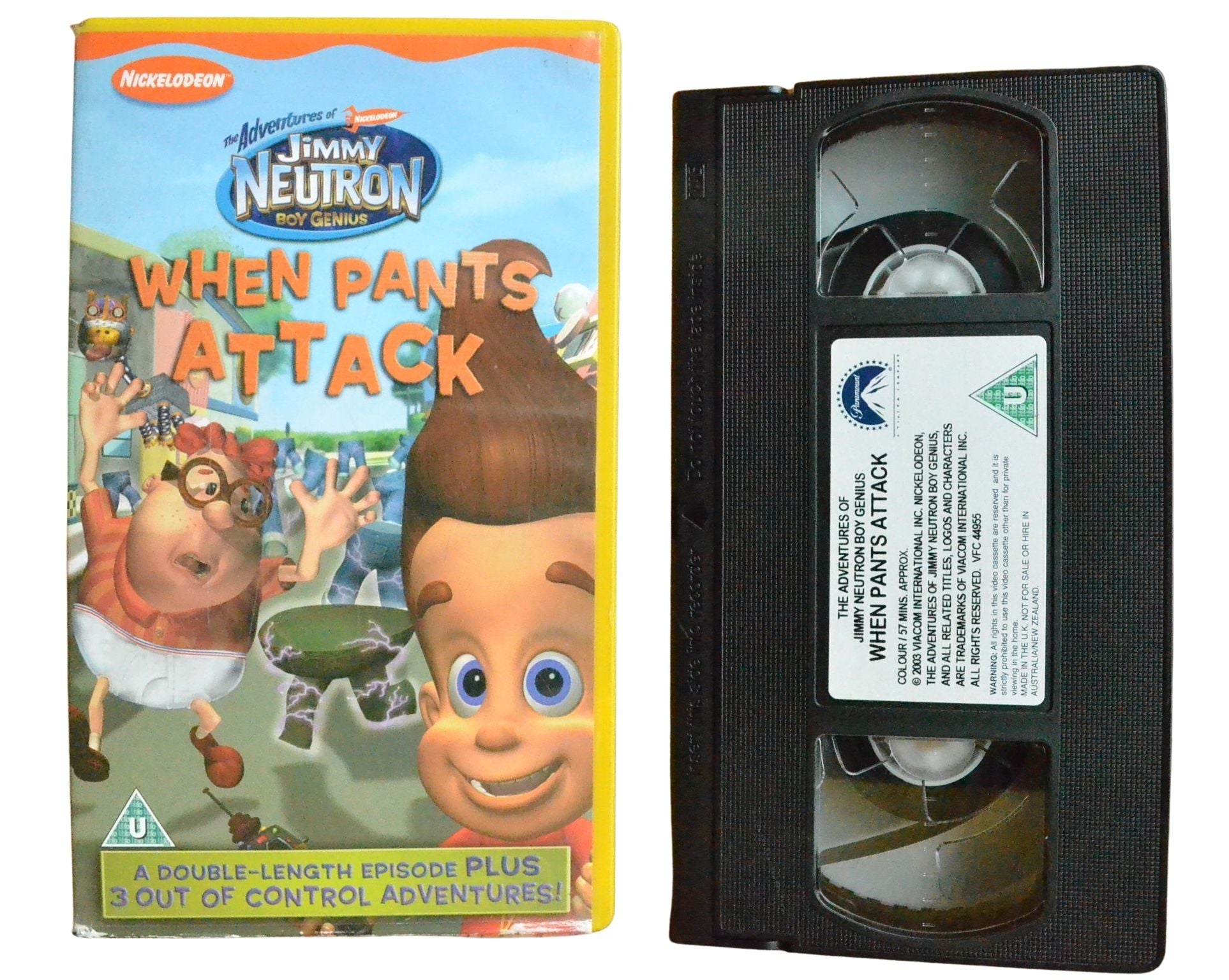 The Adventures of Jimmy Neutron Boy Genius: When Pants Attack - Children’s - Pal VHS-