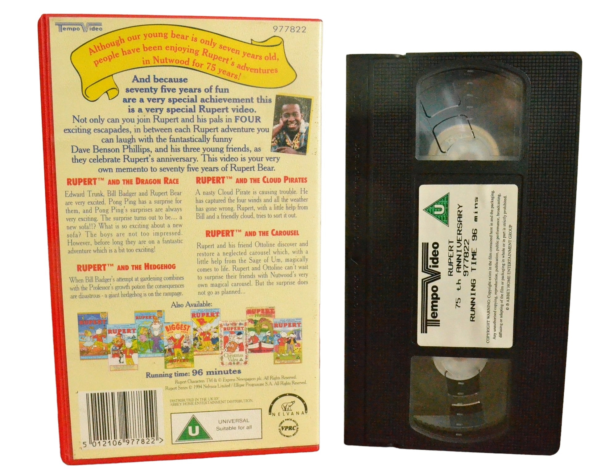 Rupert 75th Anniversary - Tempo Video - 977822 - Children - Pal - VHS-