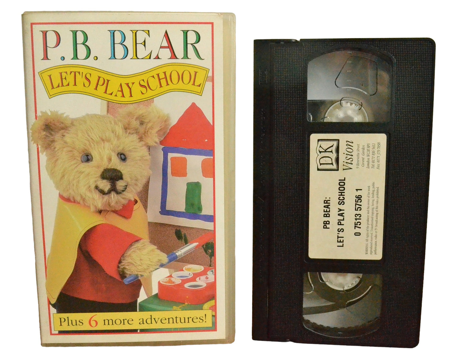 P.B. Bear : Let's Play School (Plus 6 More Adventures!) - DK Vision - 751357561 - Children - Pal - VHS-