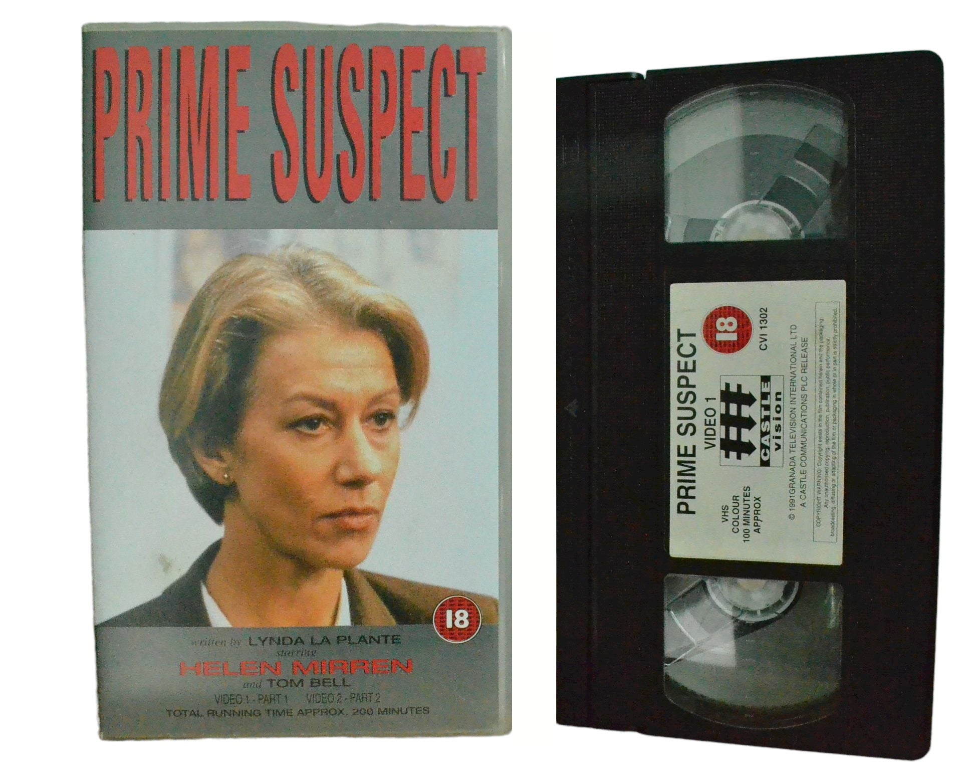 Prime Suspect - Helen Mirren - Castle Vision - Vintage - Pal VHS-