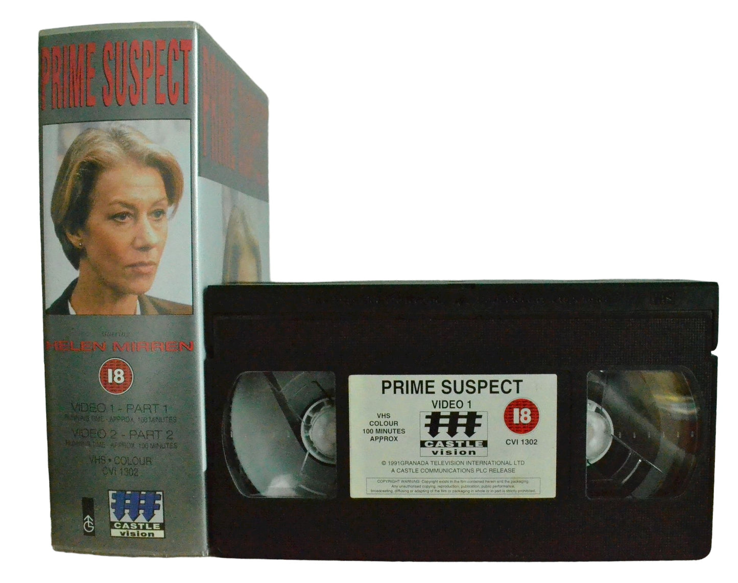 Prime Suspect - Helen Mirren - Castle Vision - Vintage - Pal VHS-