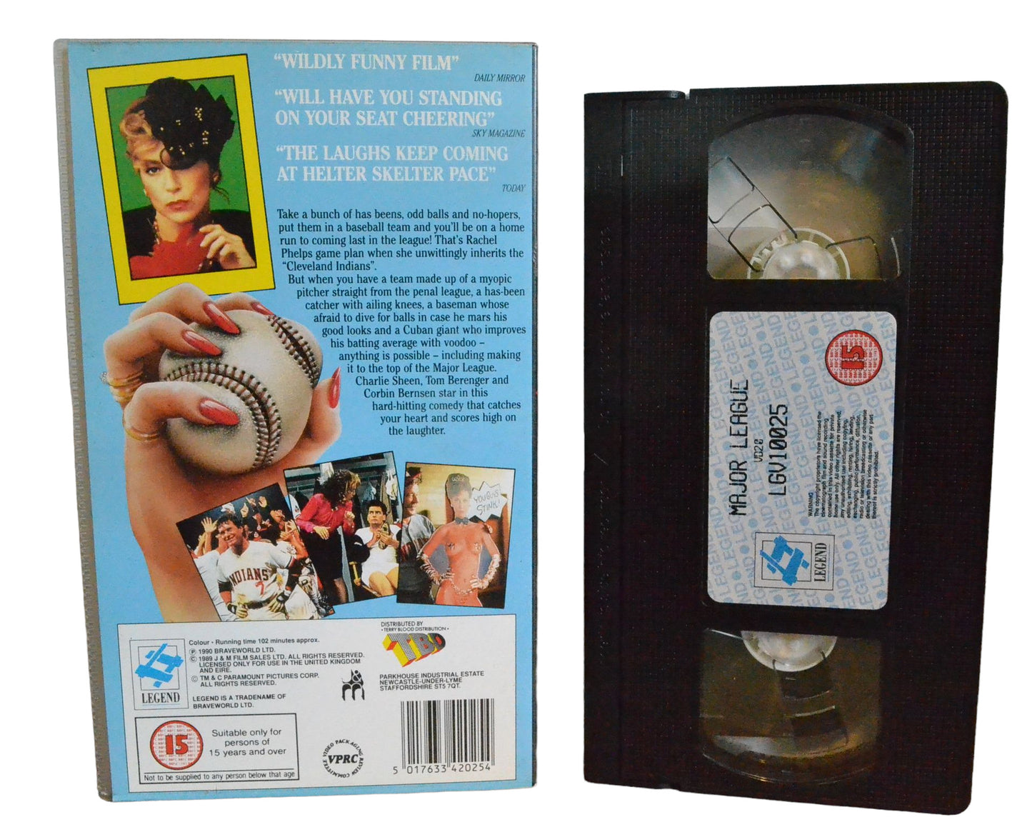 Major League - Tom Berenger - Braveworld - LGV10025 - Drama - Pal - VHS-