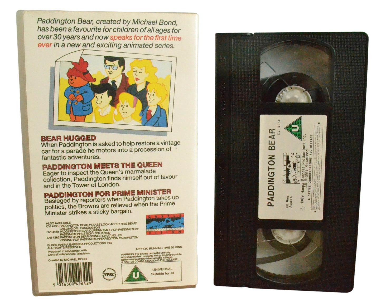 Paddington Bear (3Exciting Adventures) - Castle Vision Intertaiment - CVI4264 - Children - Pal - VHS-