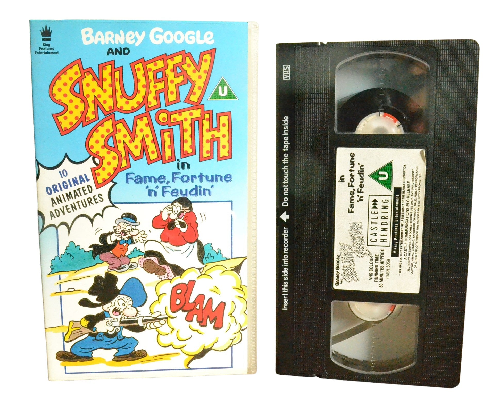 Barney Google and Snuffy Smith in Fame, Fortune 'n' Feufin - Castle Hendring - CASH5059 - Children - Pal - VHS-