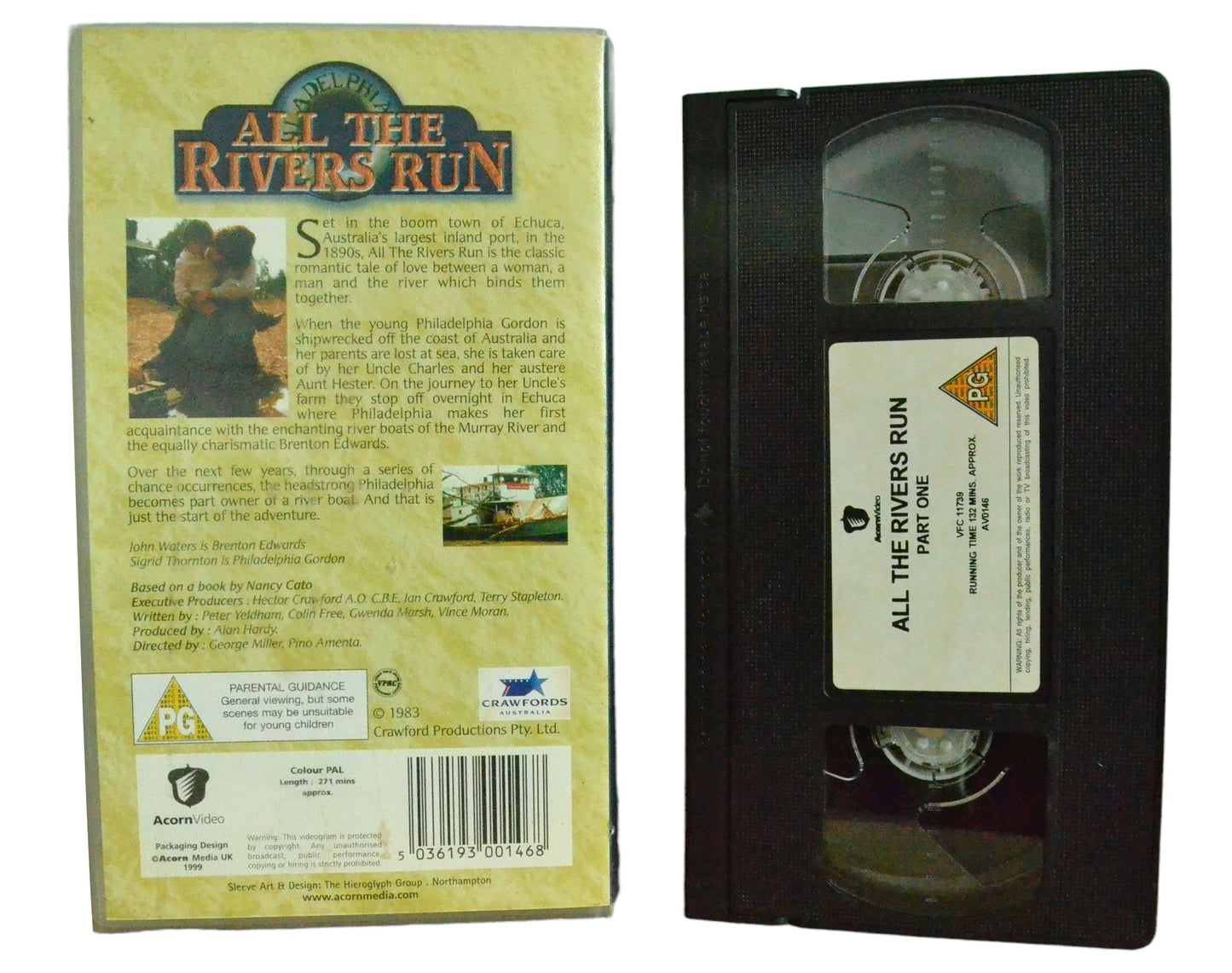 All The Rivers Run - John Waters - Acorn Video - Vintage - Pal VHS-