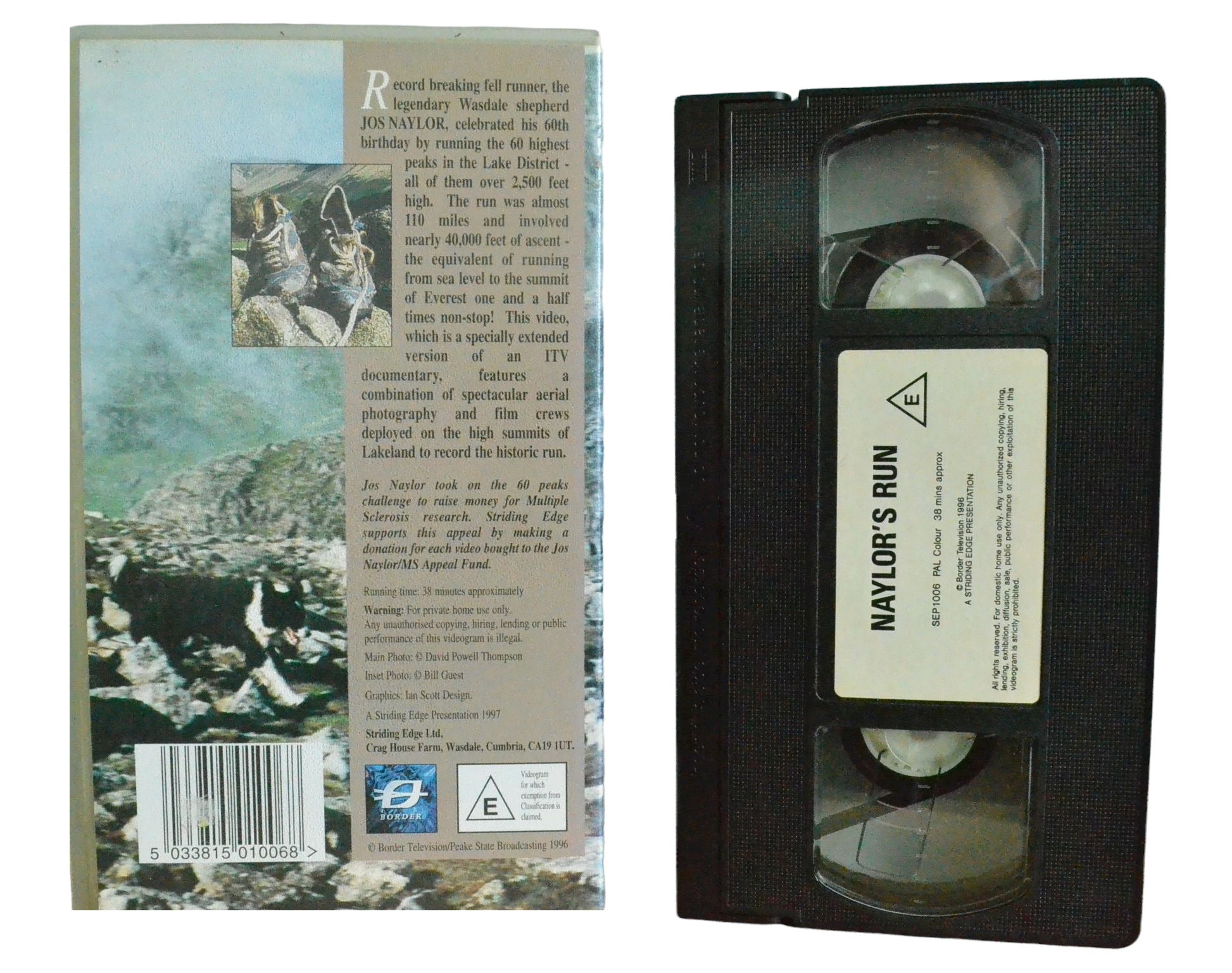 Naylor's Run - Eric Robson - Striding Edge - Vintage - Pal VHS-