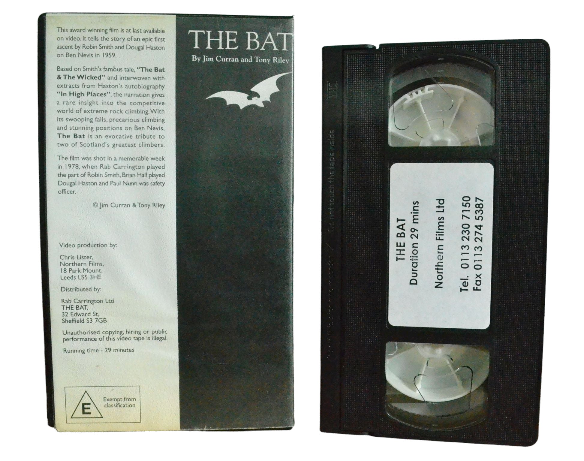 The Bat - A Scottish Climbing Epic - Northern Films Ltd - Vintage - Pal VHS-