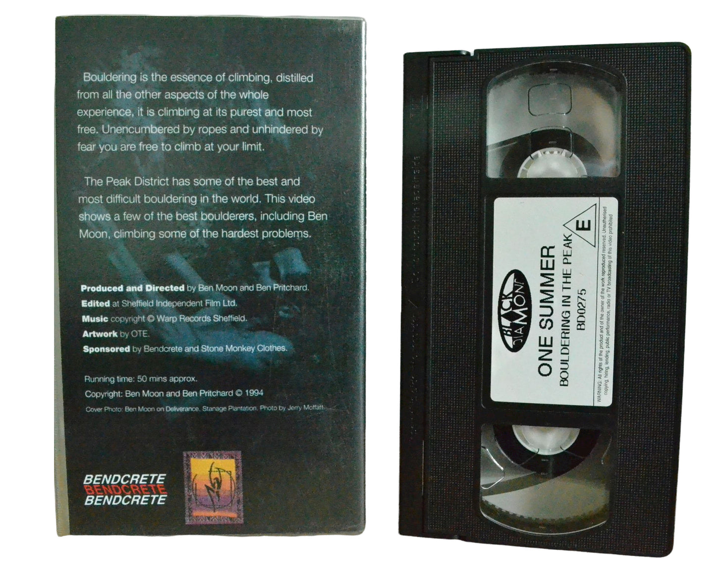 One Summer - Bouldering In The Park - Ben Moon - Black Diamond - Vintage - Pal VHS-