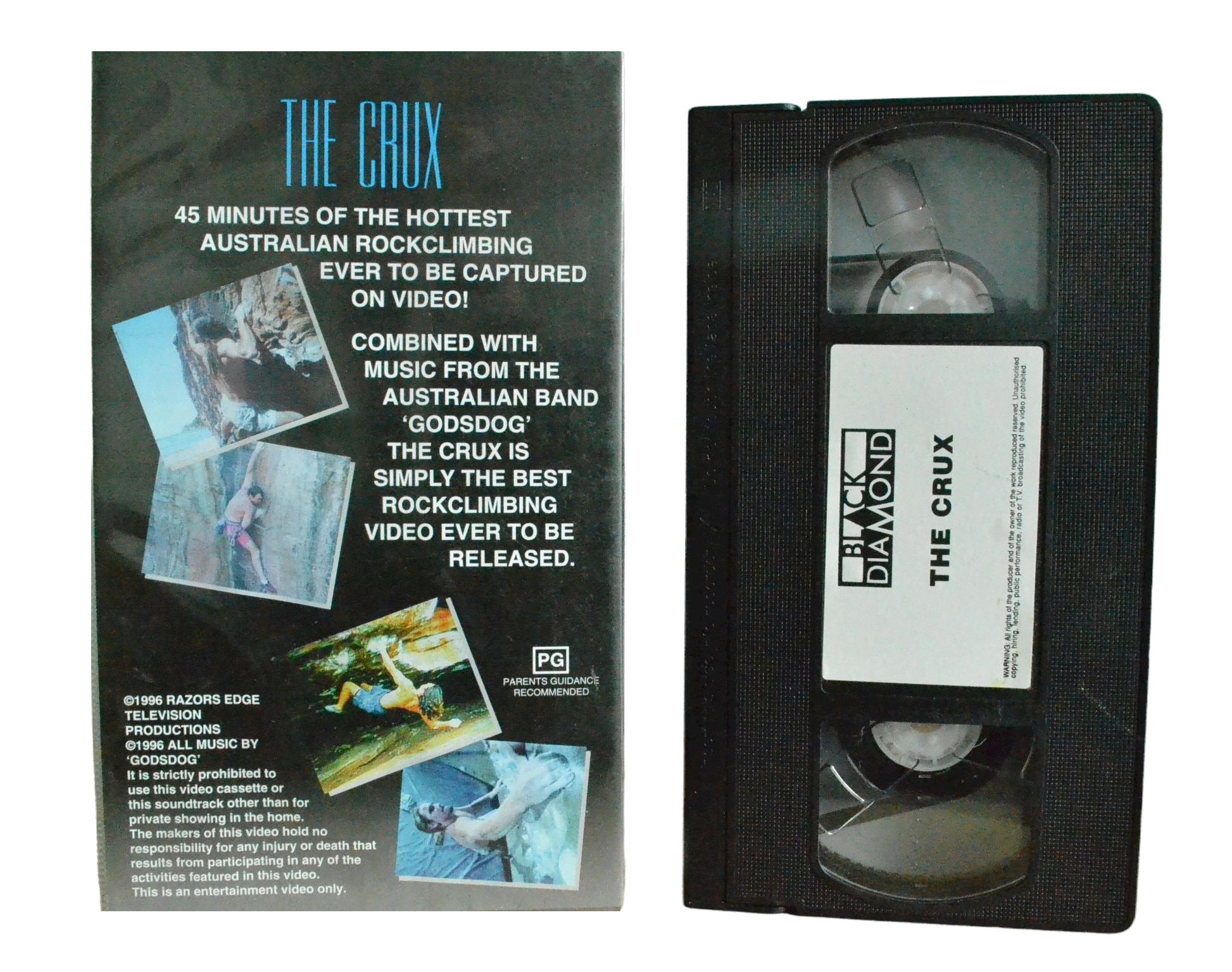 The Crux - Australia's Hottest Rockclimbing! - Black Diamond - Vintage - Pal VHS-