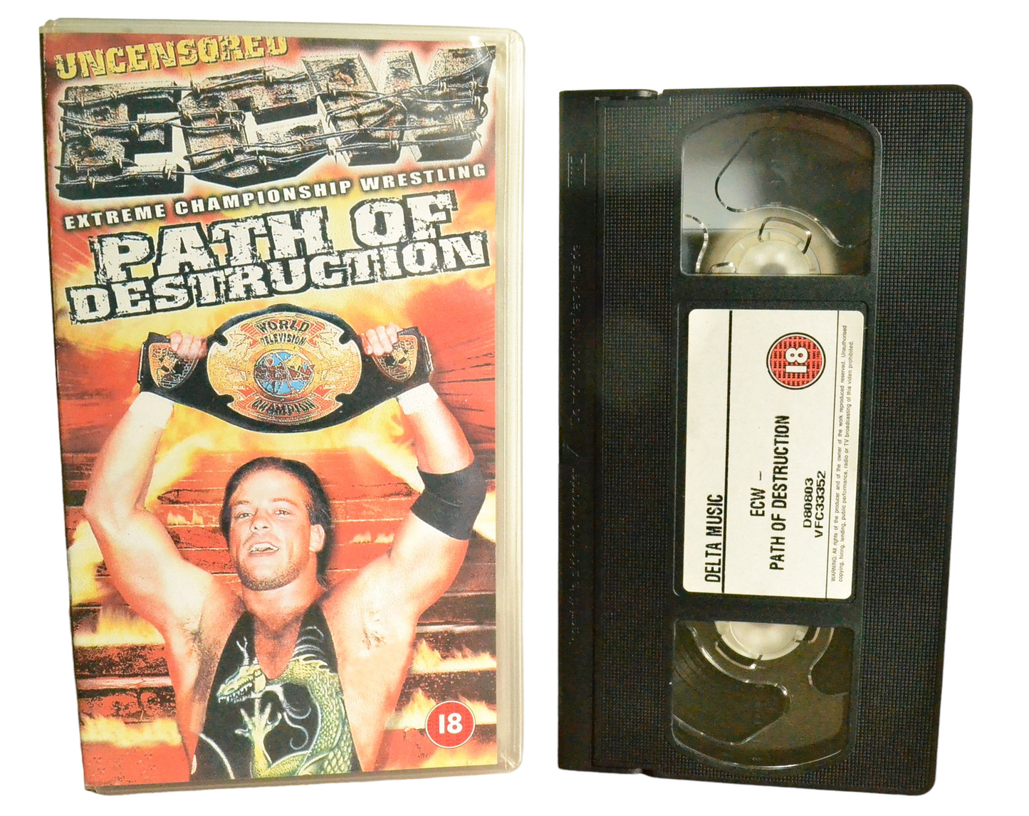 Path Of Destruction - Danica McKellar - Hardcore ECW Revolution - D80803 - Wrestling - Pal - VHS-