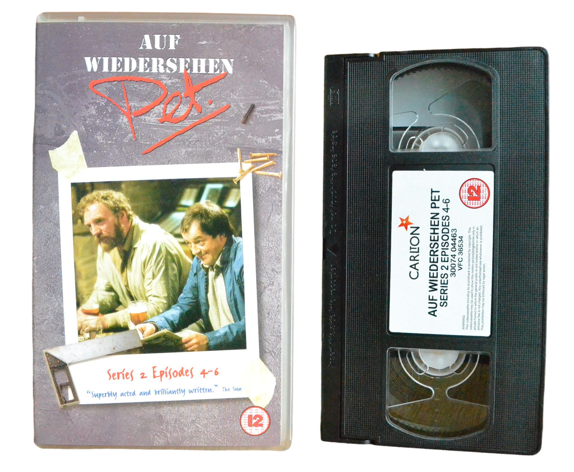 Auf Wiedersehen, Pet: Series 2 - Episodes 4-6 - Tim Healy - Carlton - Vintage - Pal VHS-