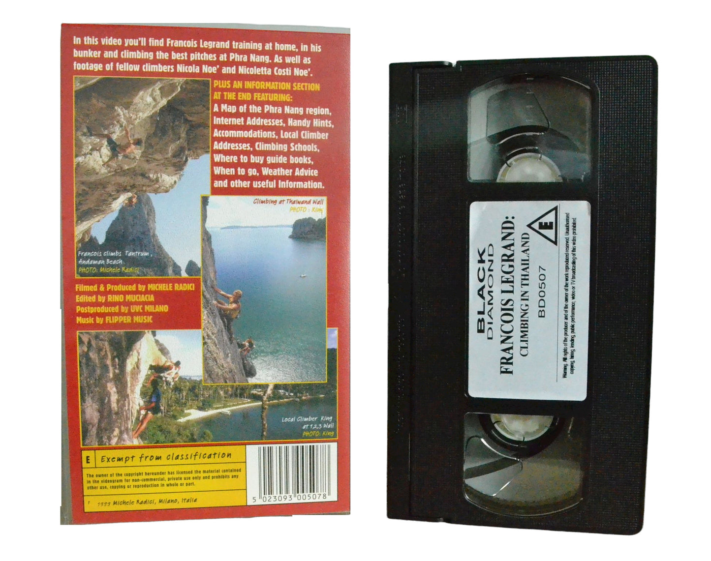 Francois Legrand: Climbing In Thailand - Black Diamond - Vintage - Pal VHS-