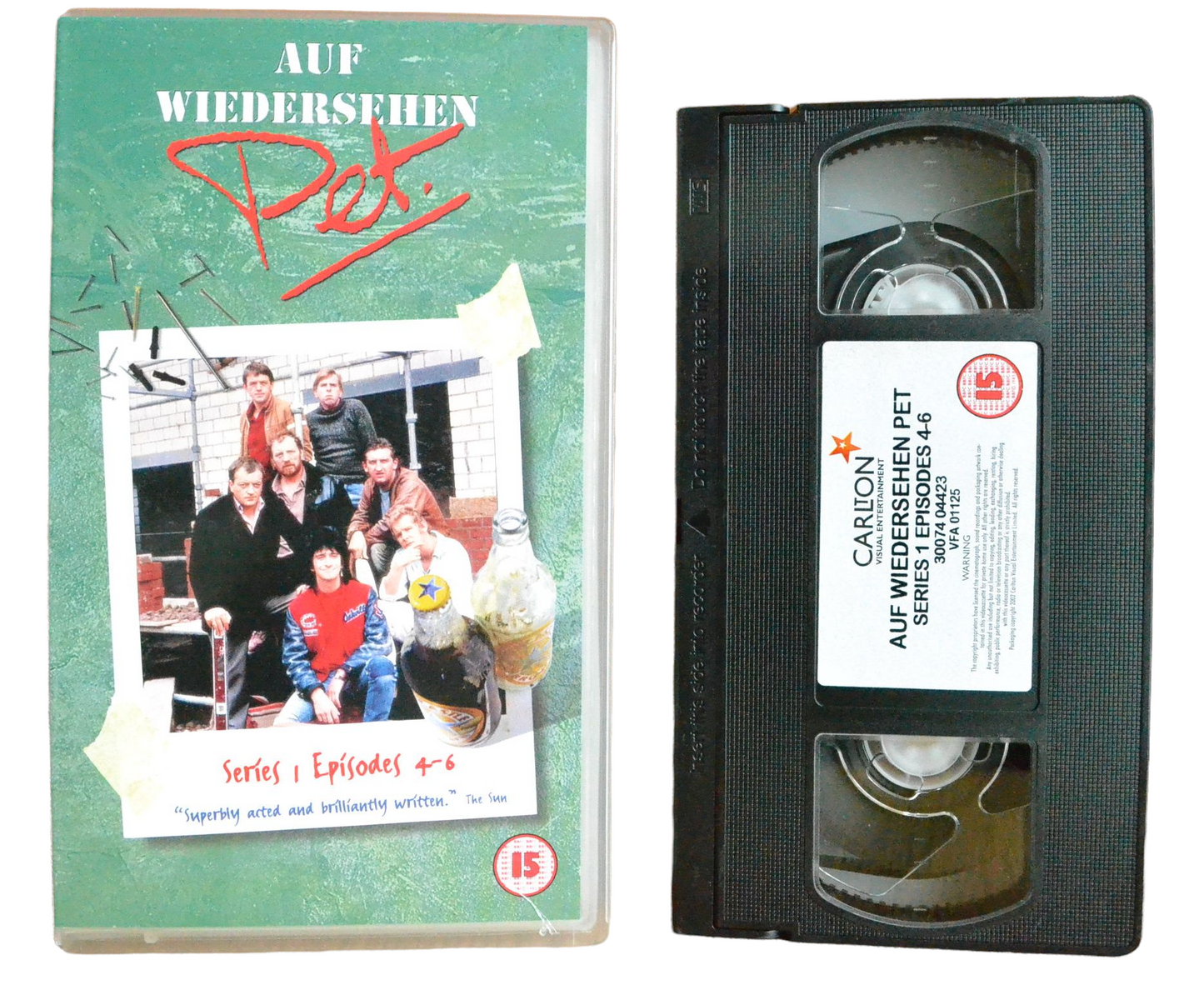 Auf Wiedersehen, Pet: Series 1 - Episodes 4-6 - Tim Healy - Carlton - Vintage - Pal VHS-