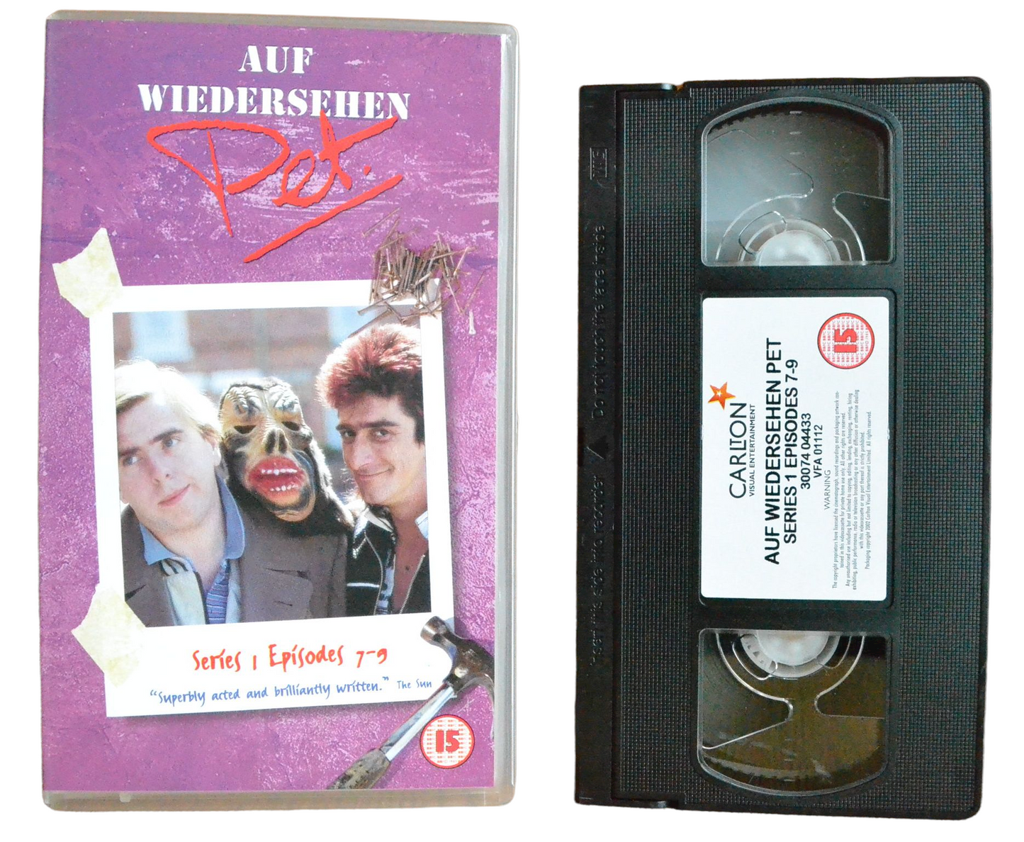 Auf Wiedersehen, Pet: Series 1 - Episodes 7-9 - Tim Healy - Carlton - Vintage - Pal VHS-