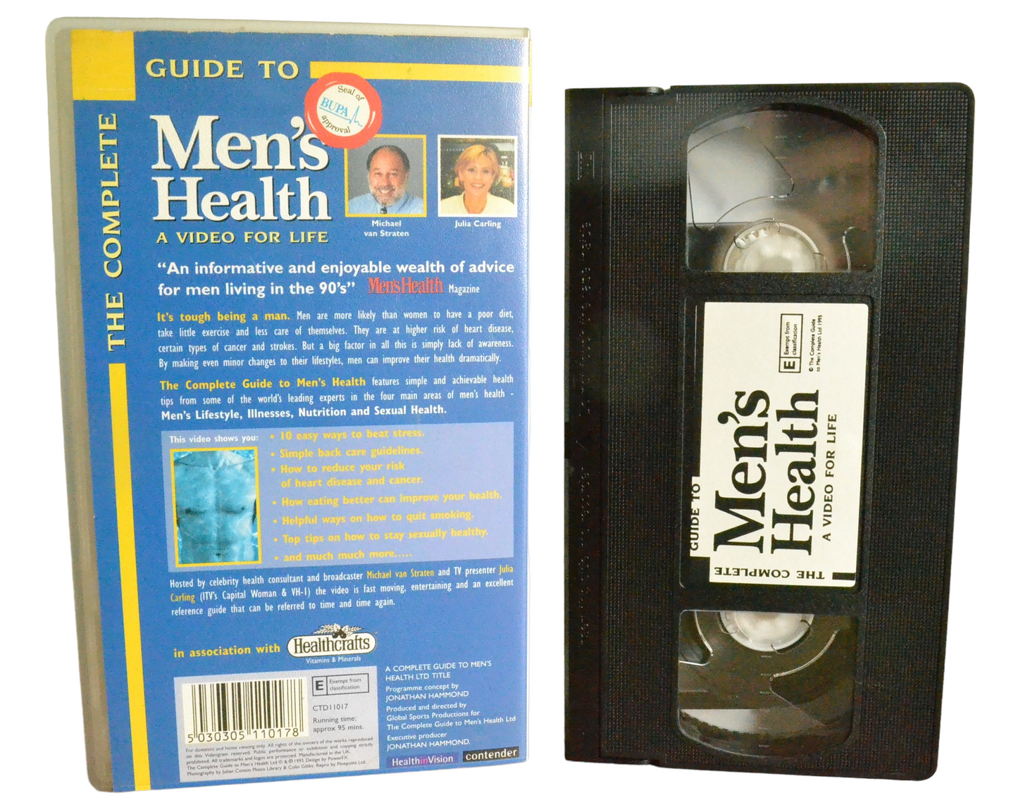 The Complete Guide To Men's Health : A Video For Life - Juli Carling - Health In Vision - CTD11017 - Exercise - Pal - VHS-