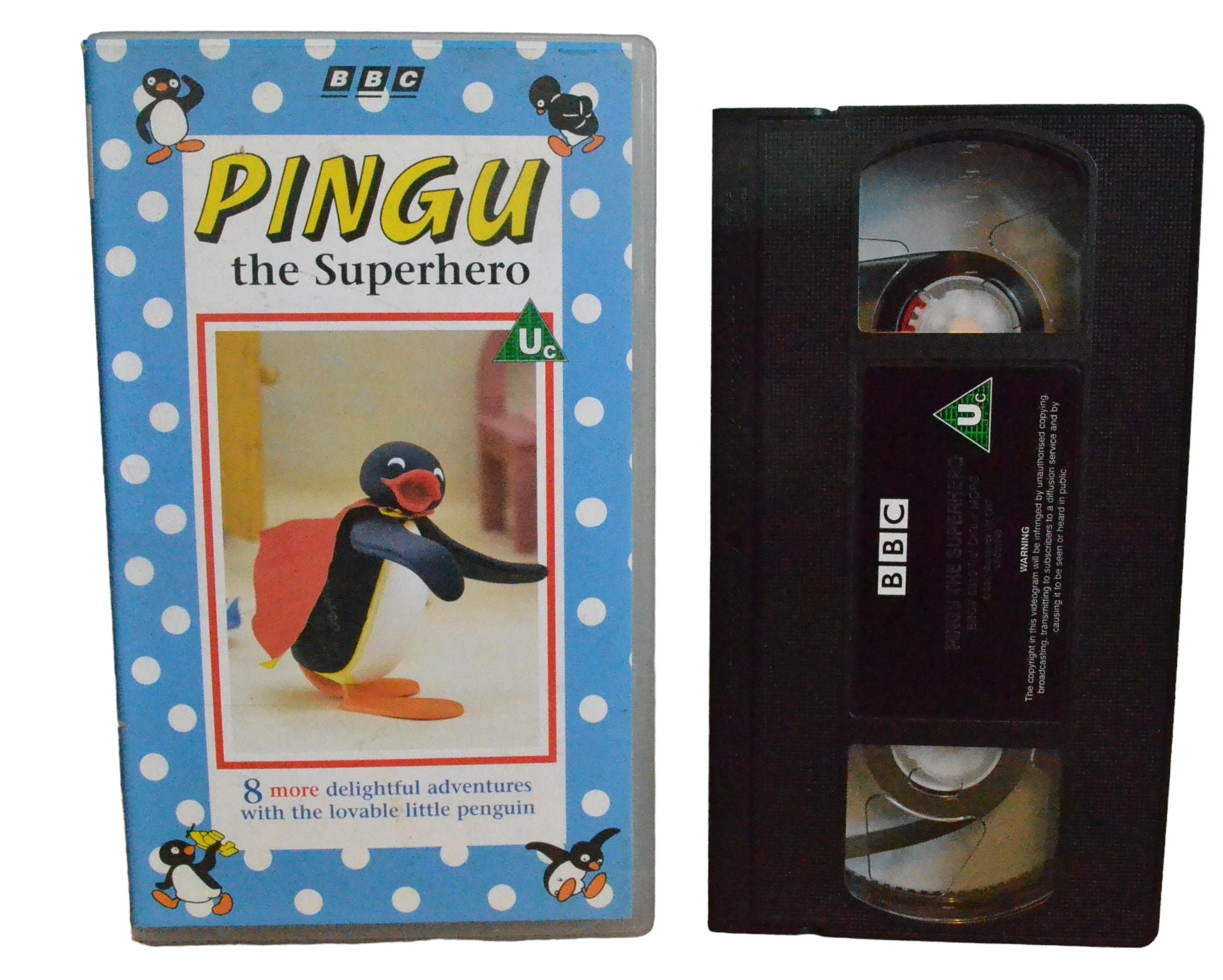 Pingu - The Superhero - BBC Video - BBCV6319 - Children - Pal - VHS-