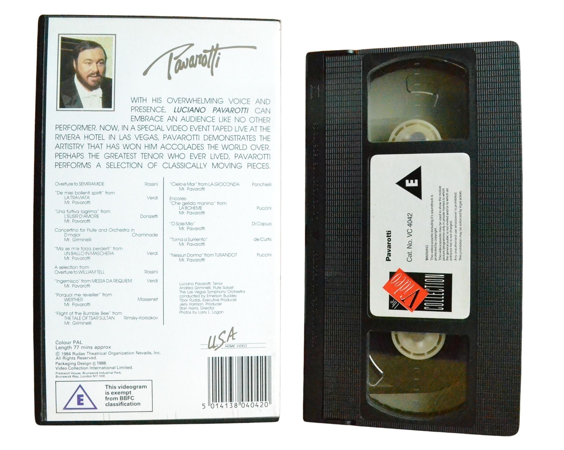 Pavarotti - Vintage - Pal VHS-