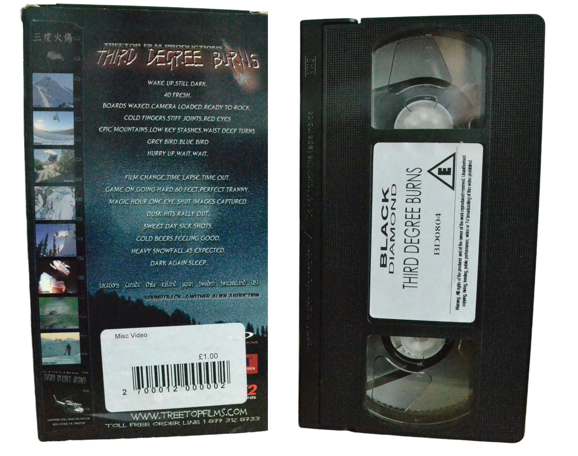 Third Degree Burns - Black Diamond - Vintage - Pal VHS-